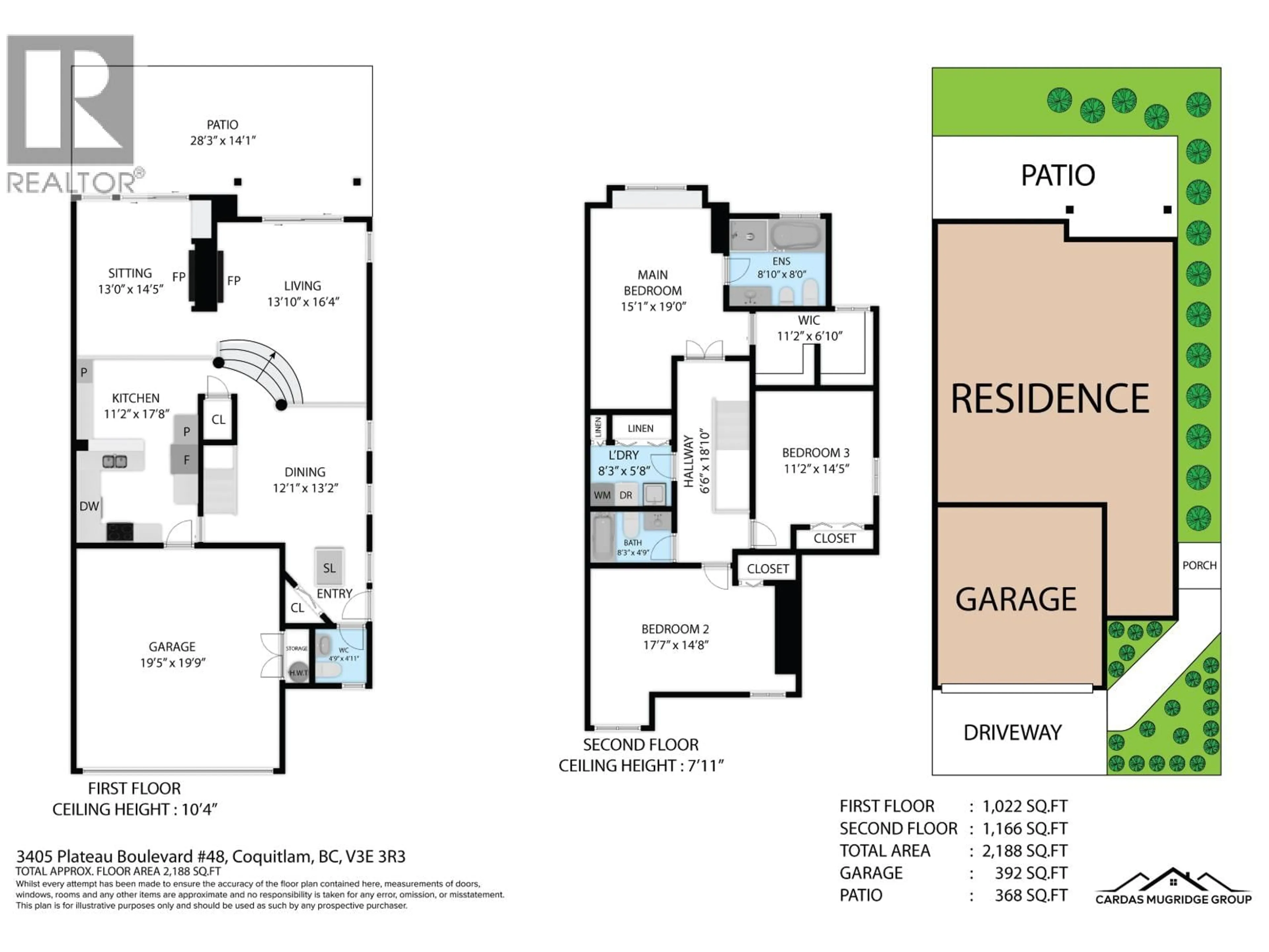 Floor plan for 48 - 3405 PLATEAU BOULEVARD, Coquitlam British Columbia V3E3L7