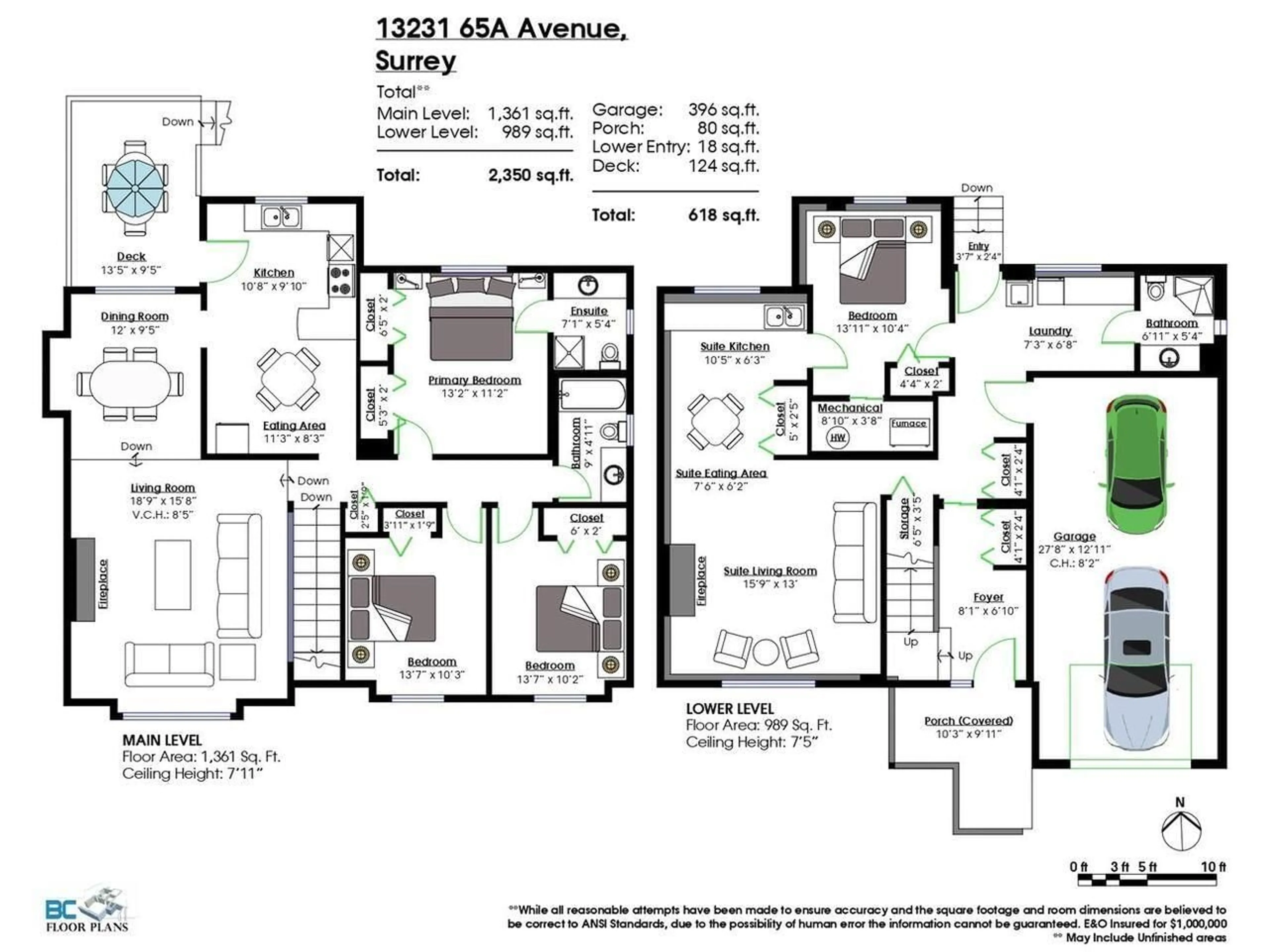 Floor plan for 13231 65A, Surrey British Columbia V3W7Y3