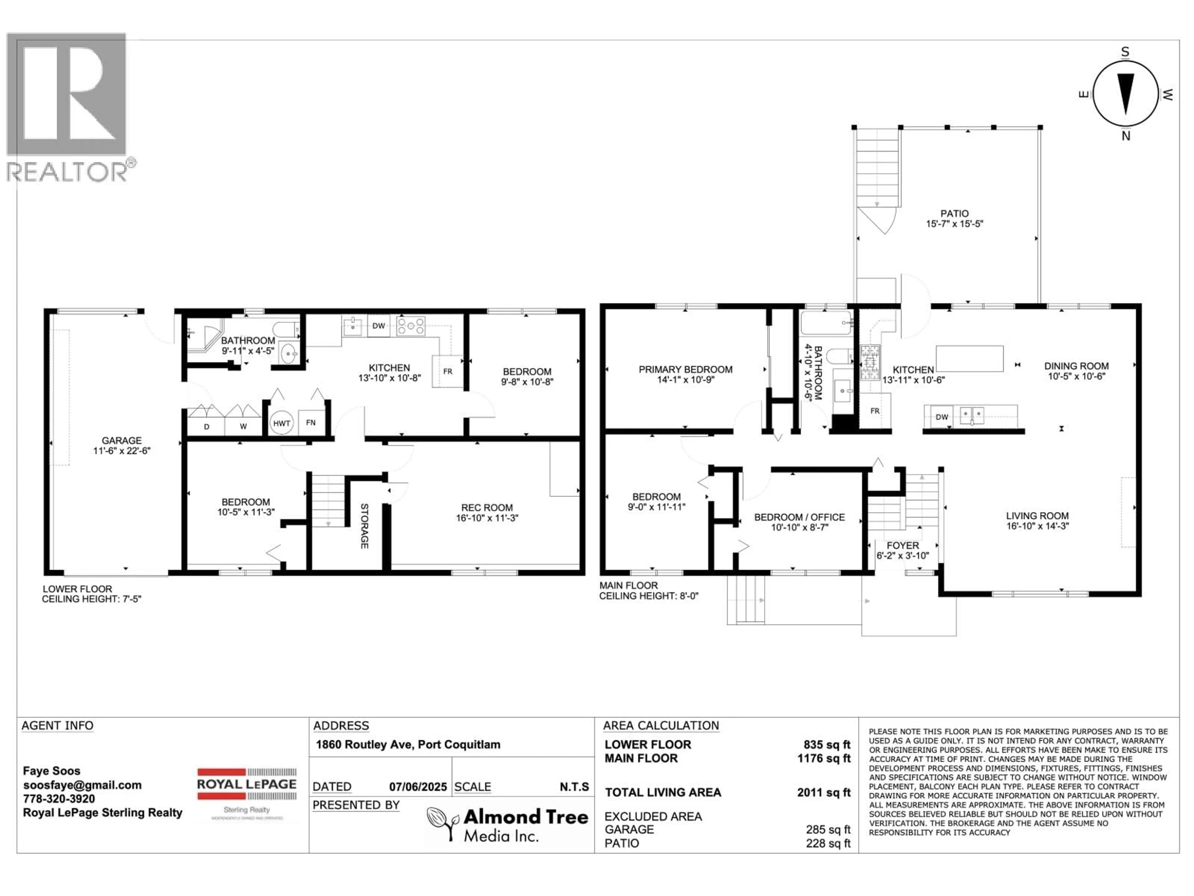 Floor plan for 1860 ROUTLEY AVENUE, Port Coquitlam British Columbia V3C1A7