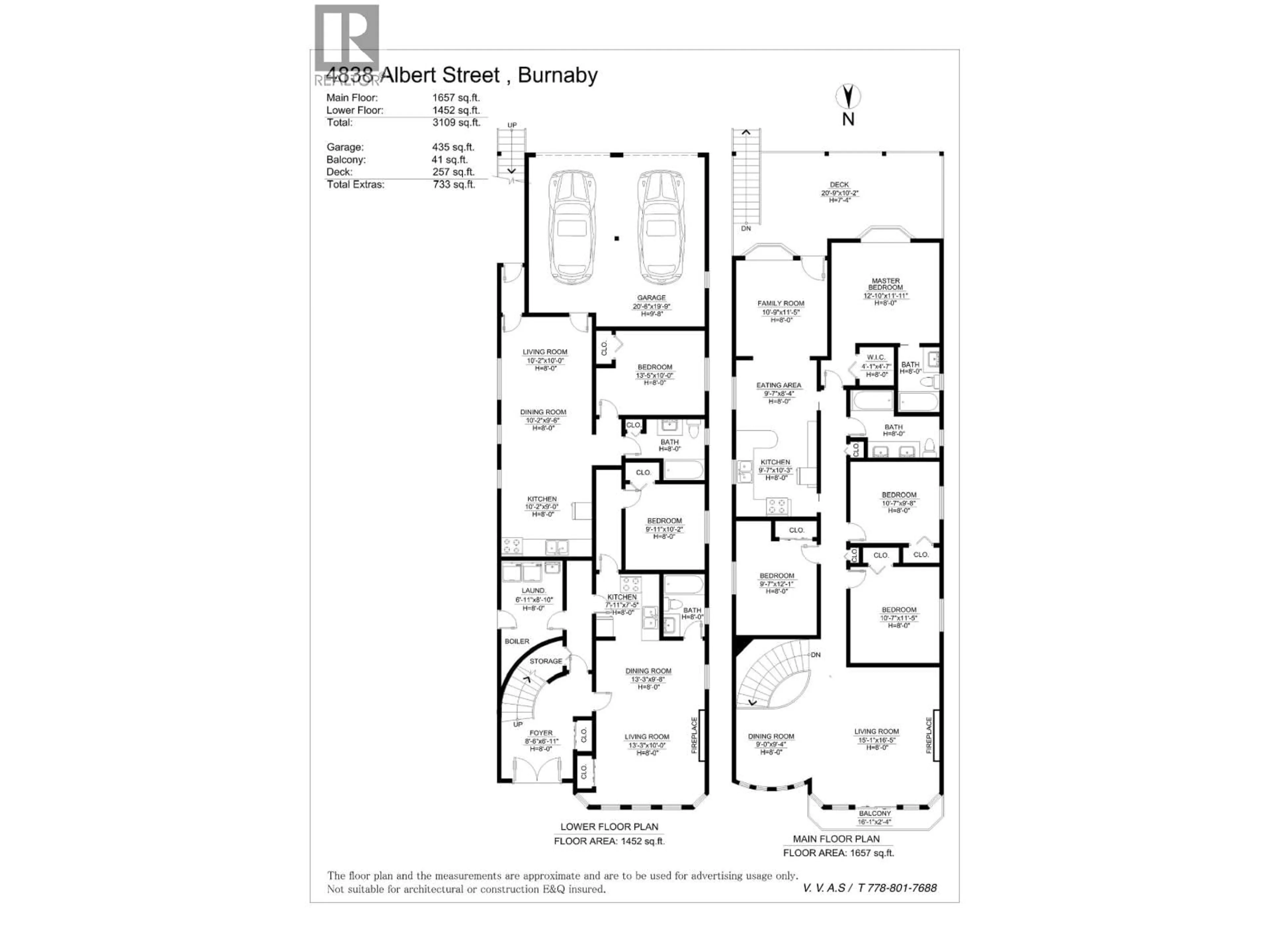 Floor plan for 4838 ALBERT STREET, Burnaby British Columbia V5C2H3