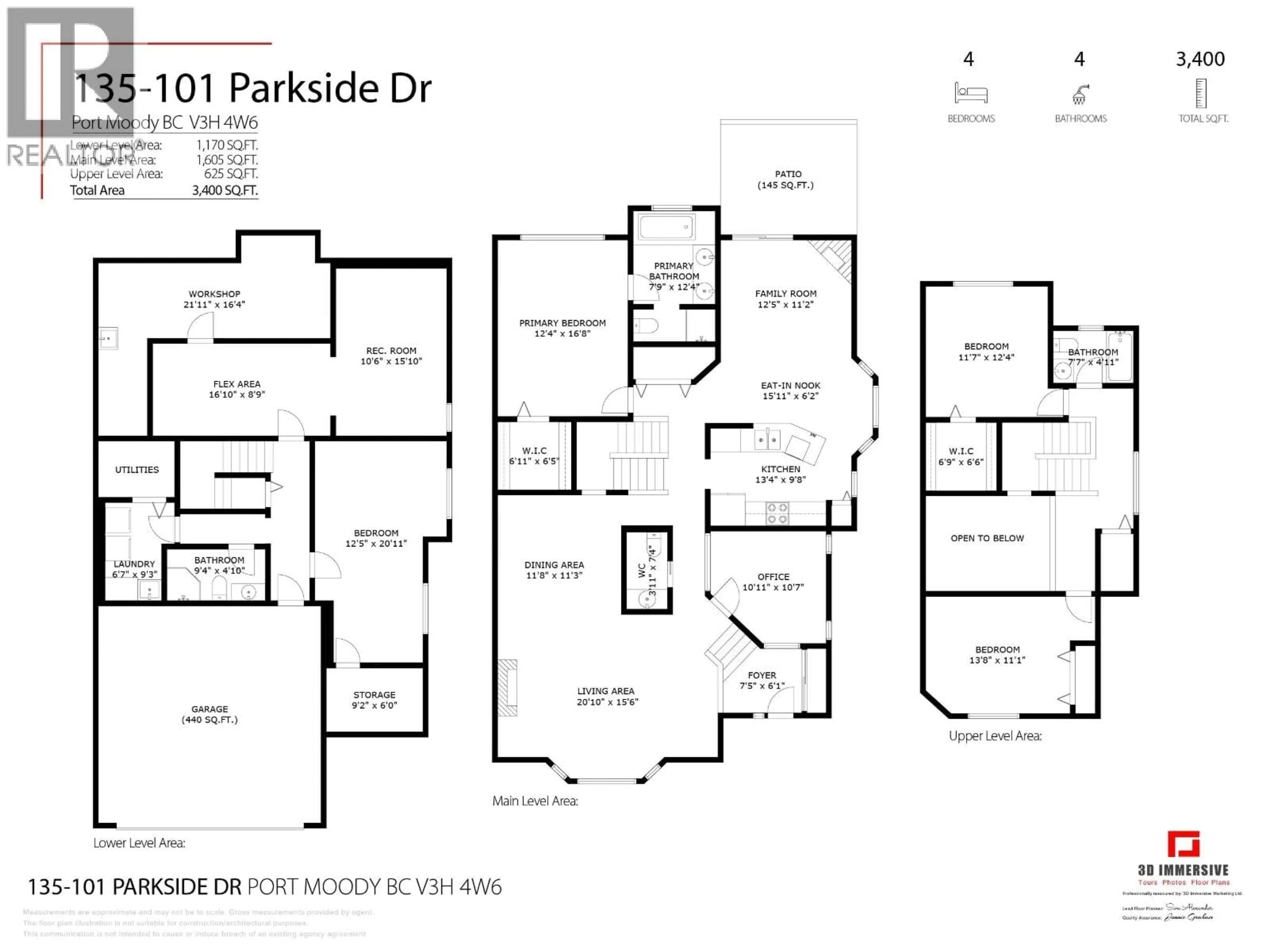 Floor plan for 135 - 101 PARKSIDE DRIVE, Port Moody British Columbia V3H4W6