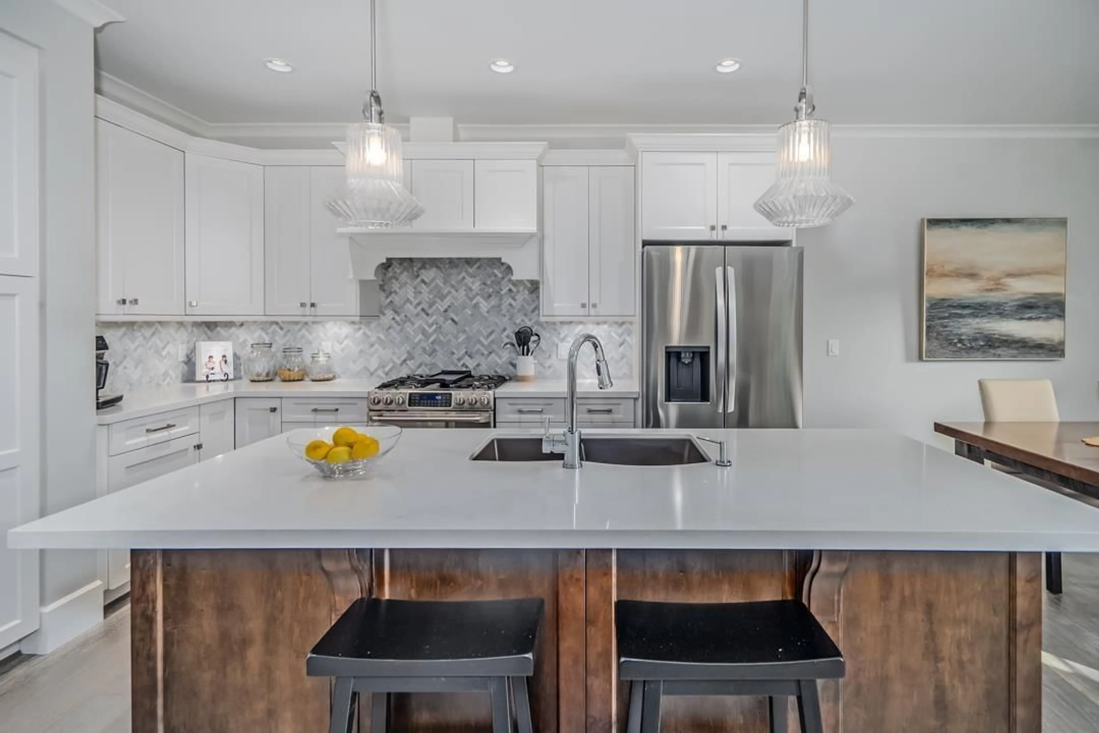 Contemporary kitchen, ceramic/tile floor for 51 - 9235 MCBRIDE, Langley British Columbia V1M2R5