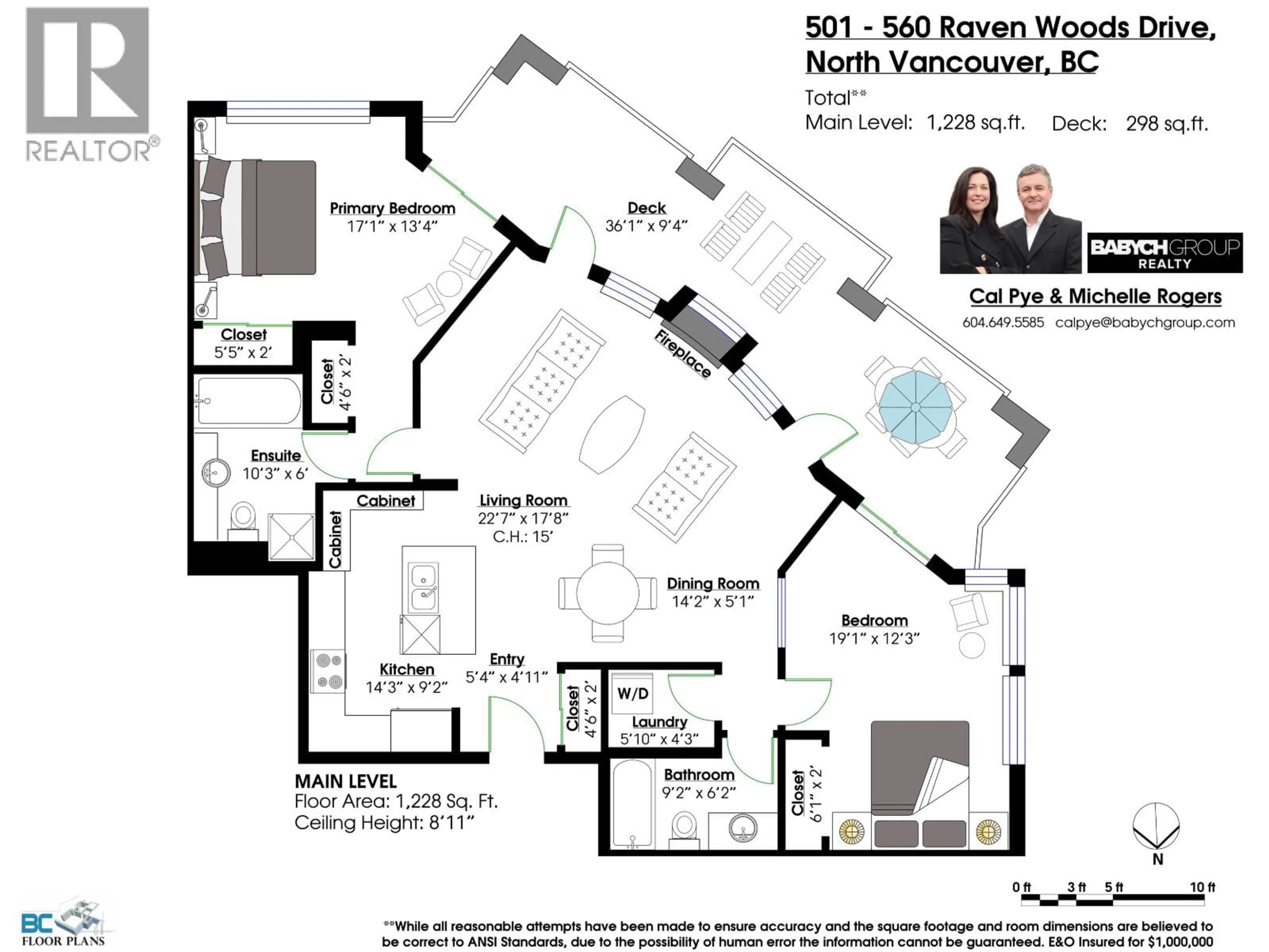 Floor plan for 501 - 560 RAVEN WOODS DRIVE, North Vancouver British Columbia V7G2T3