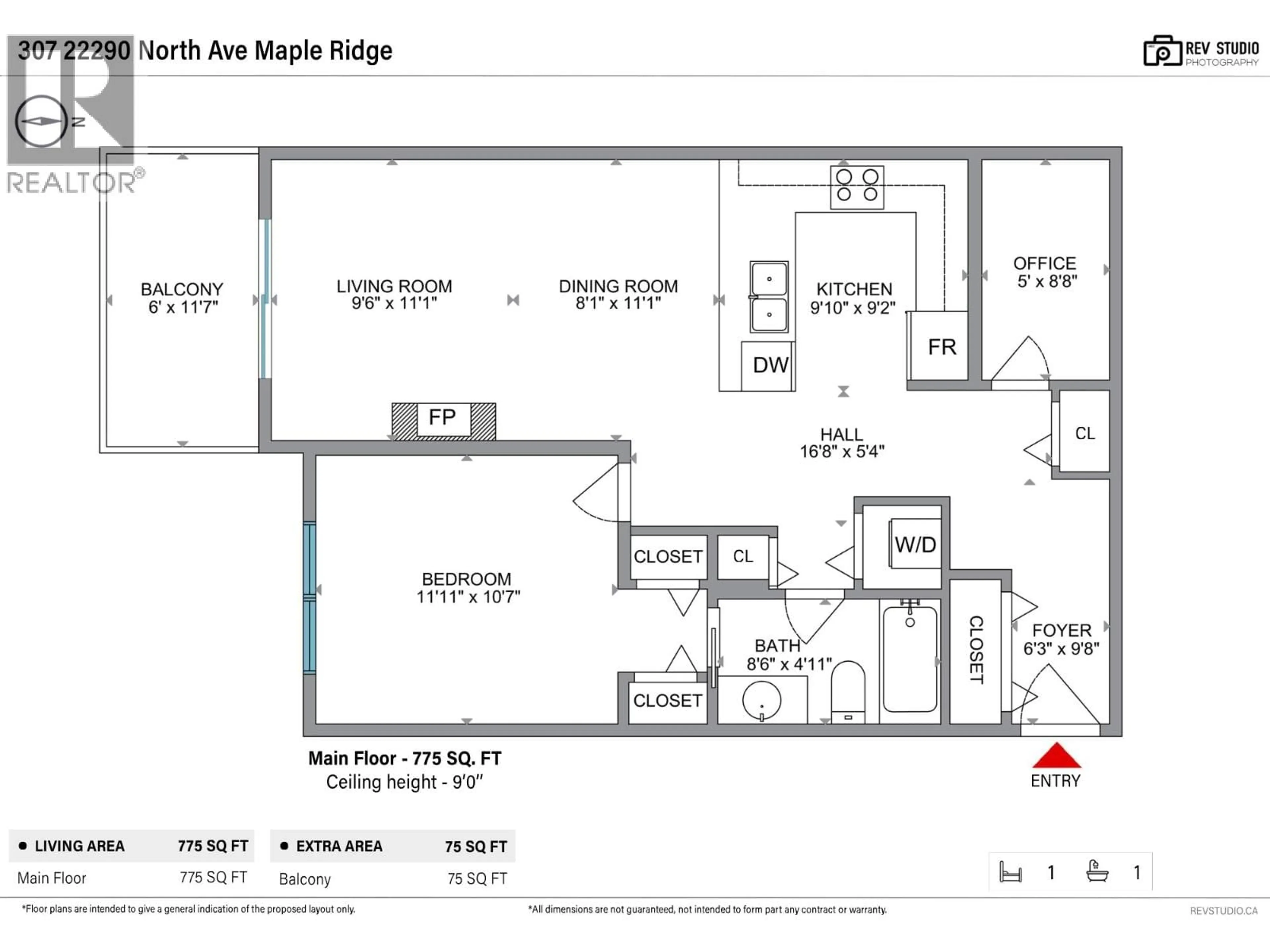 Floor plan for 307 - 22290 NORTH AVENUE, Maple Ridge British Columbia V2X8Z8