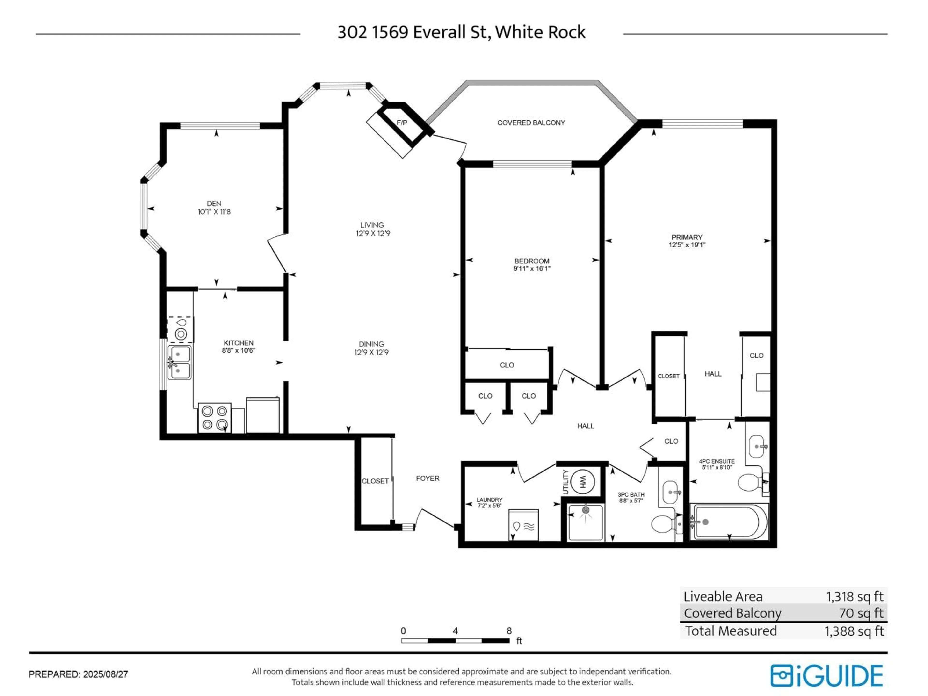 Floor plan for 302 - 1569 EVERALL, White Rock British Columbia V4B3T2