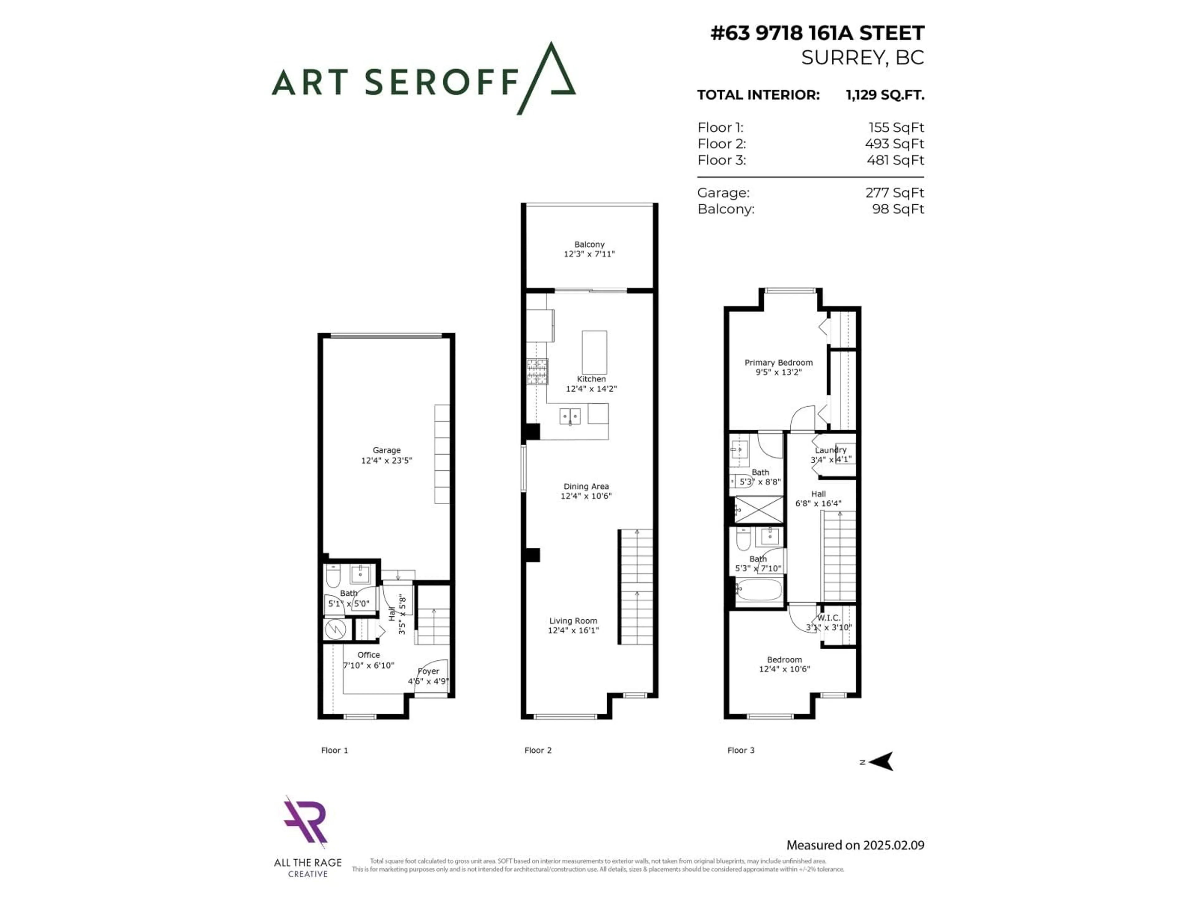 Floor plan for 63 - 9718 161A STREET, Surrey British Columbia V4N6S7