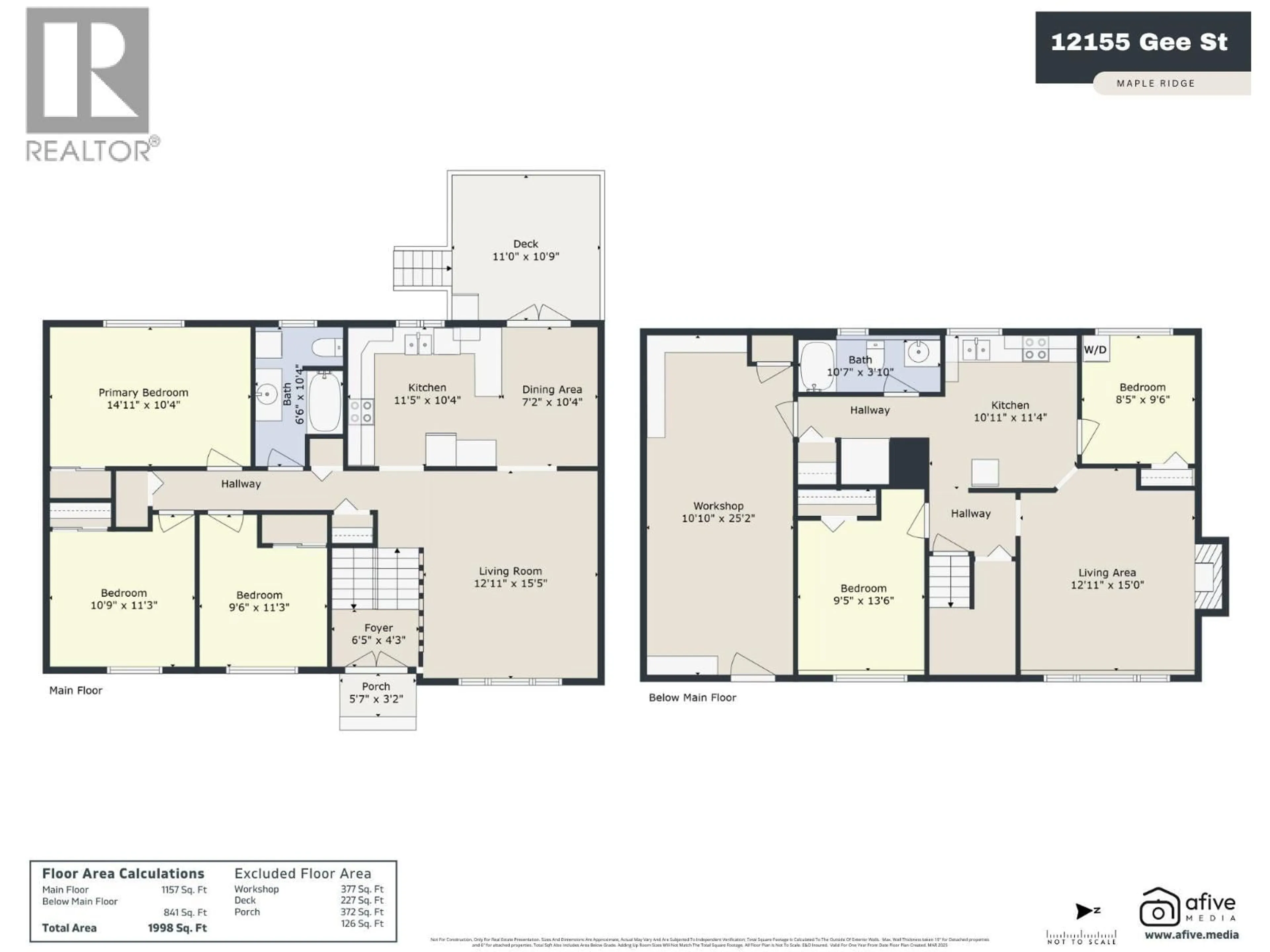 Floor plan for 12155 GEE STREET, Maple Ridge British Columbia V2X7M7