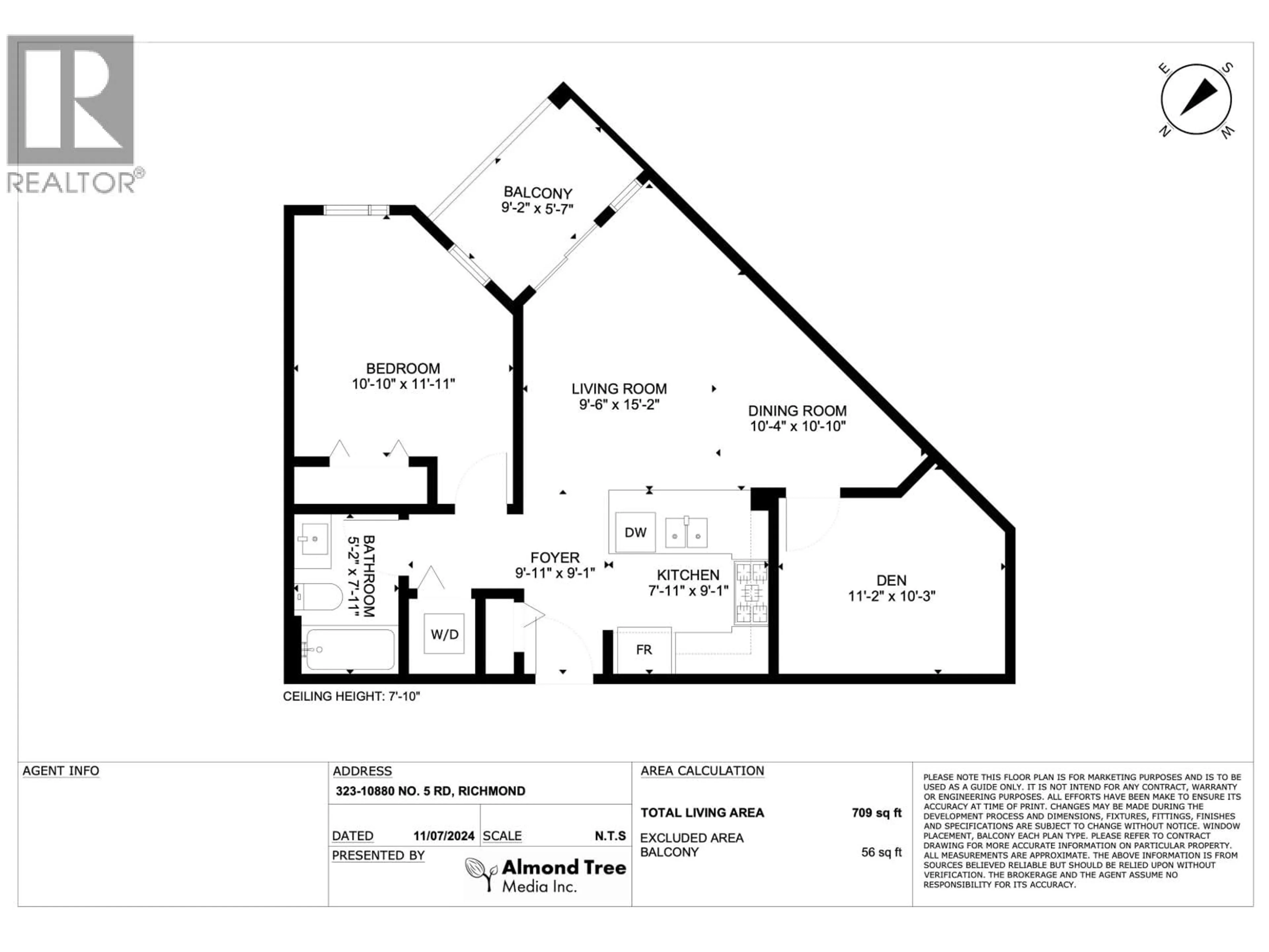Floor plan for 323 - 10880 NO. 5 ROAD, Richmond British Columbia V6W0B3