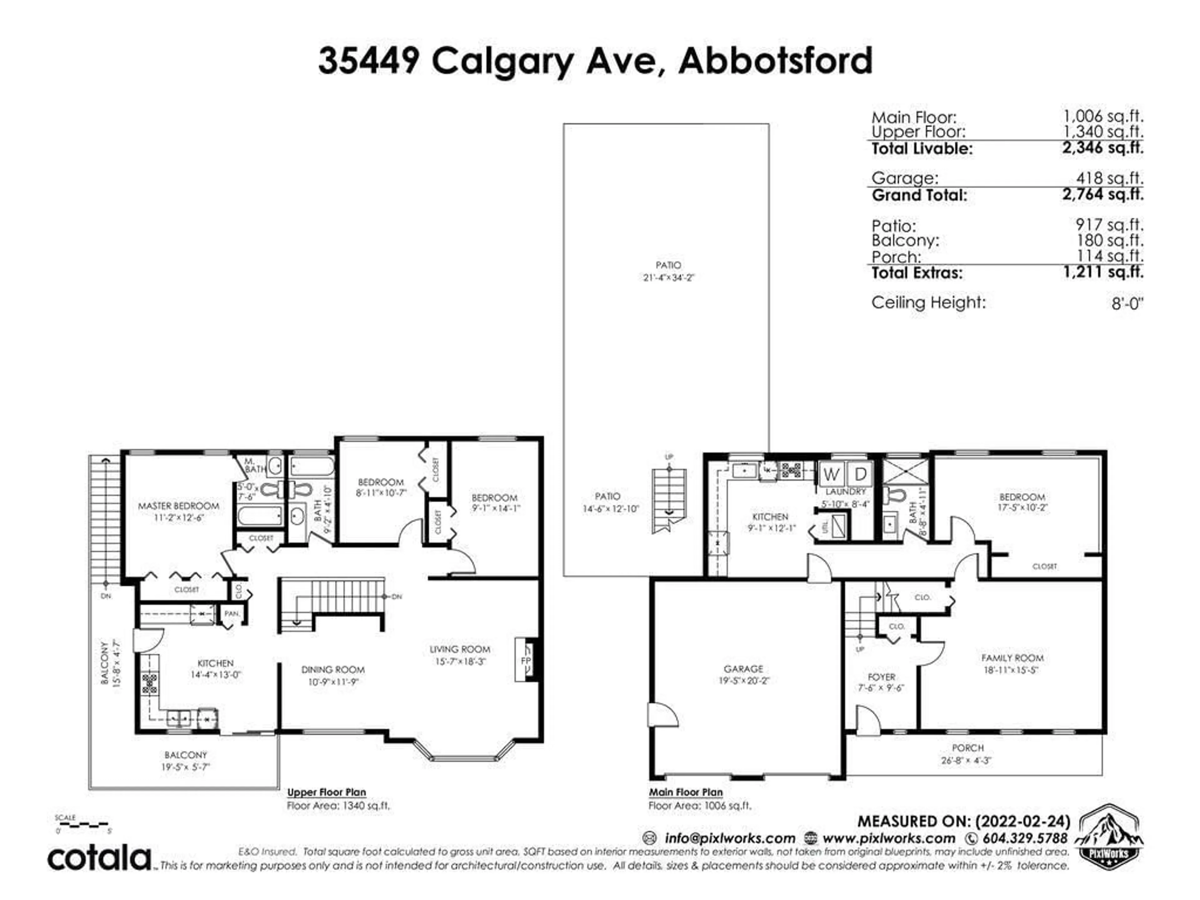 Floor plan for 35449 CALGARY, Abbotsford British Columbia V3G1J6