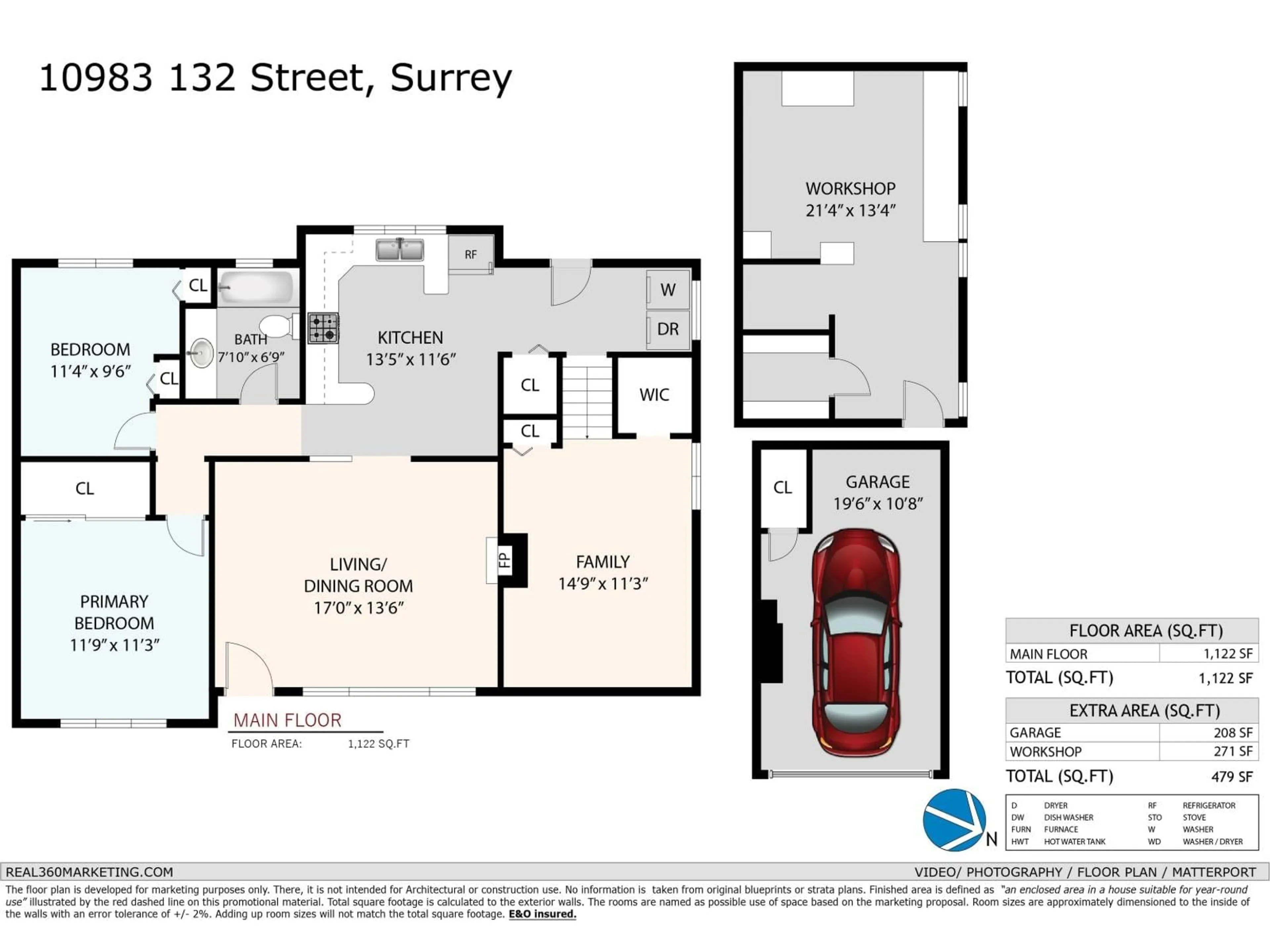 Floor plan for 10983 132, Surrey British Columbia V3T3W8