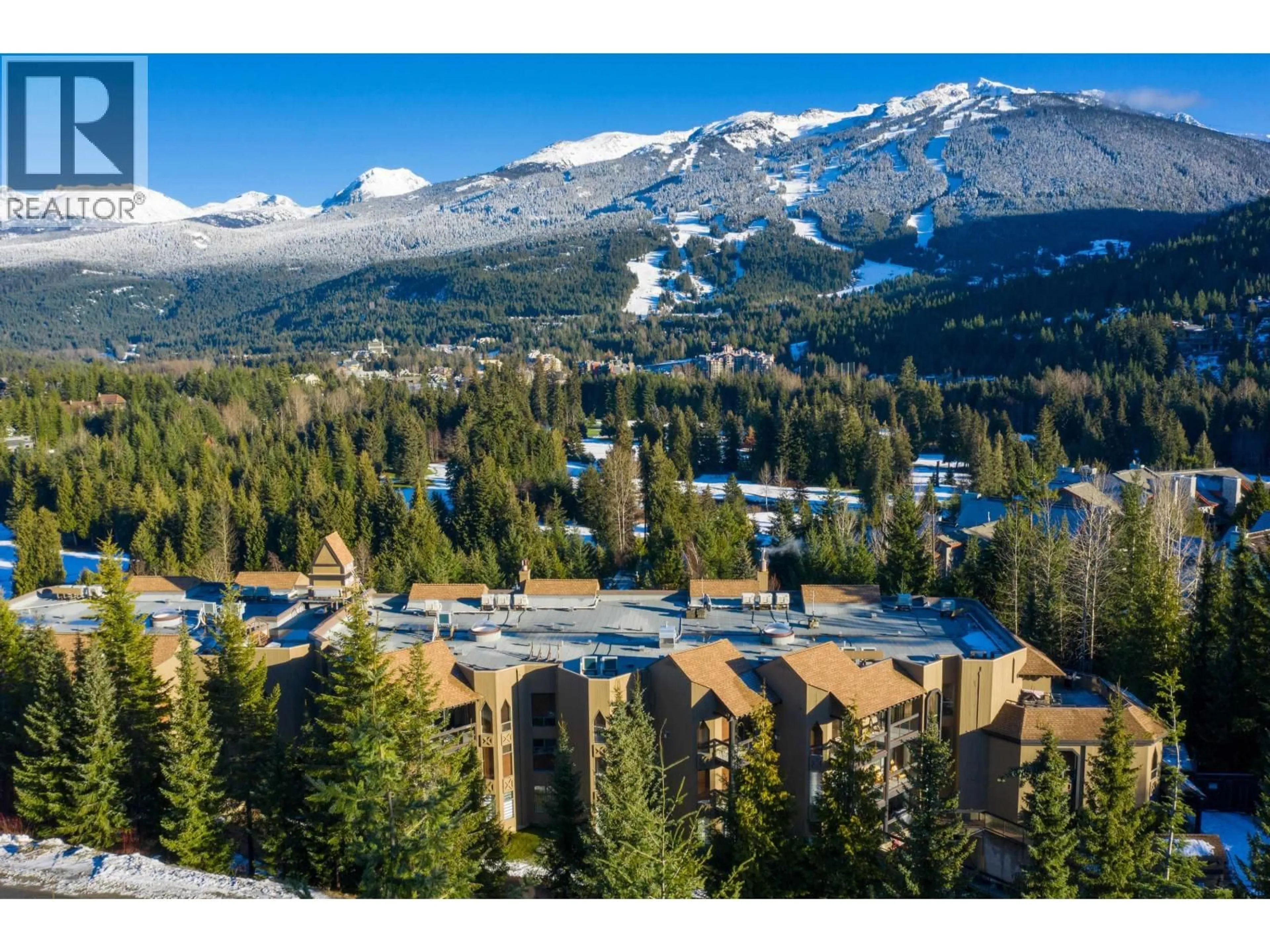 A pic from outside/outdoor area/front of a property/back of a property/a pic from drone, mountain view for 213 - 3217 BLUEBERRY DRIVE, Whistler British Columbia V8E0B8
