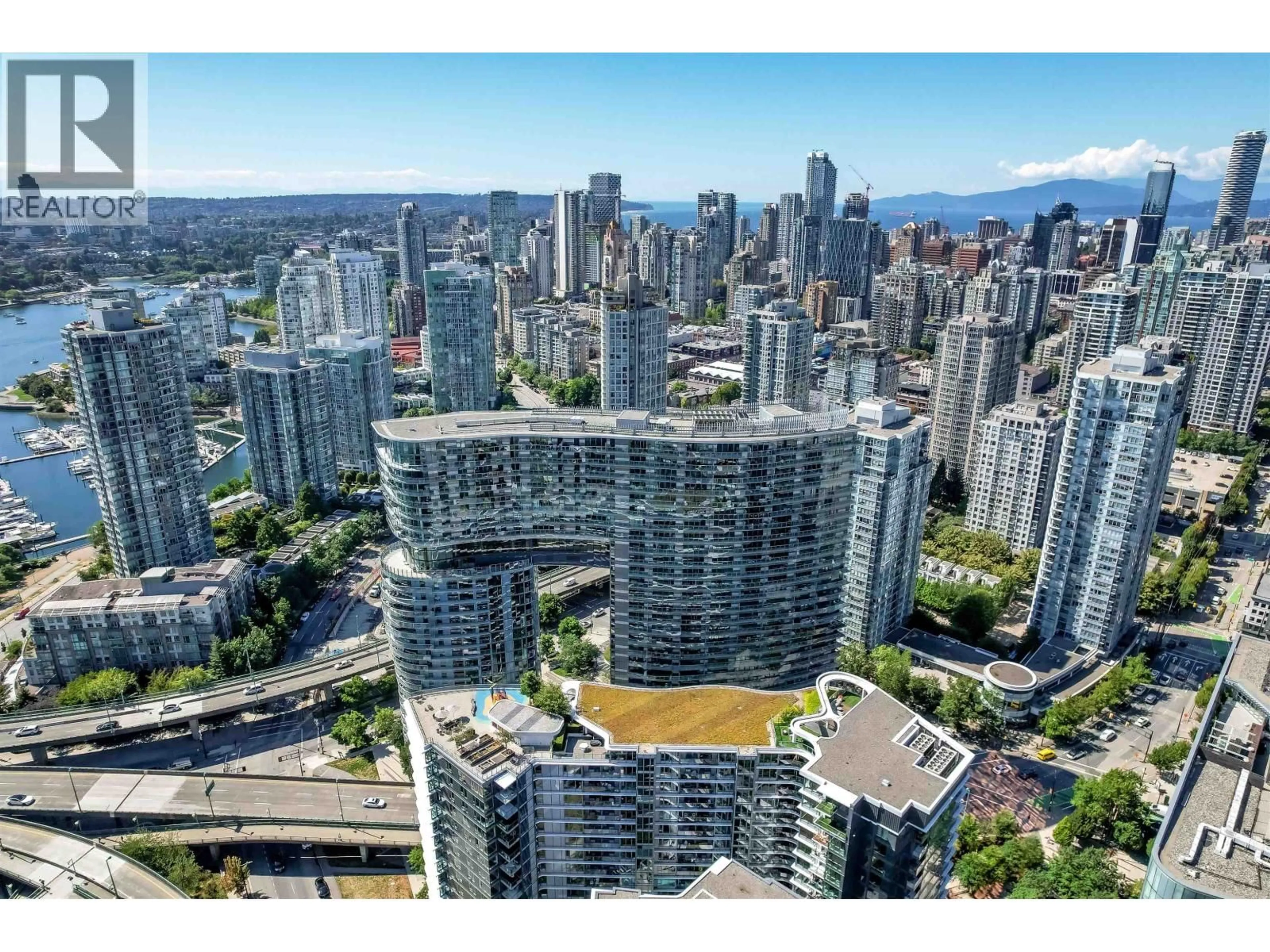 A pic from outside/outdoor area/front of a property/back of a property/a pic from drone, city buildings view from balcony for 2816 - 89 NELSON STREET, Vancouver British Columbia V6Z0E7