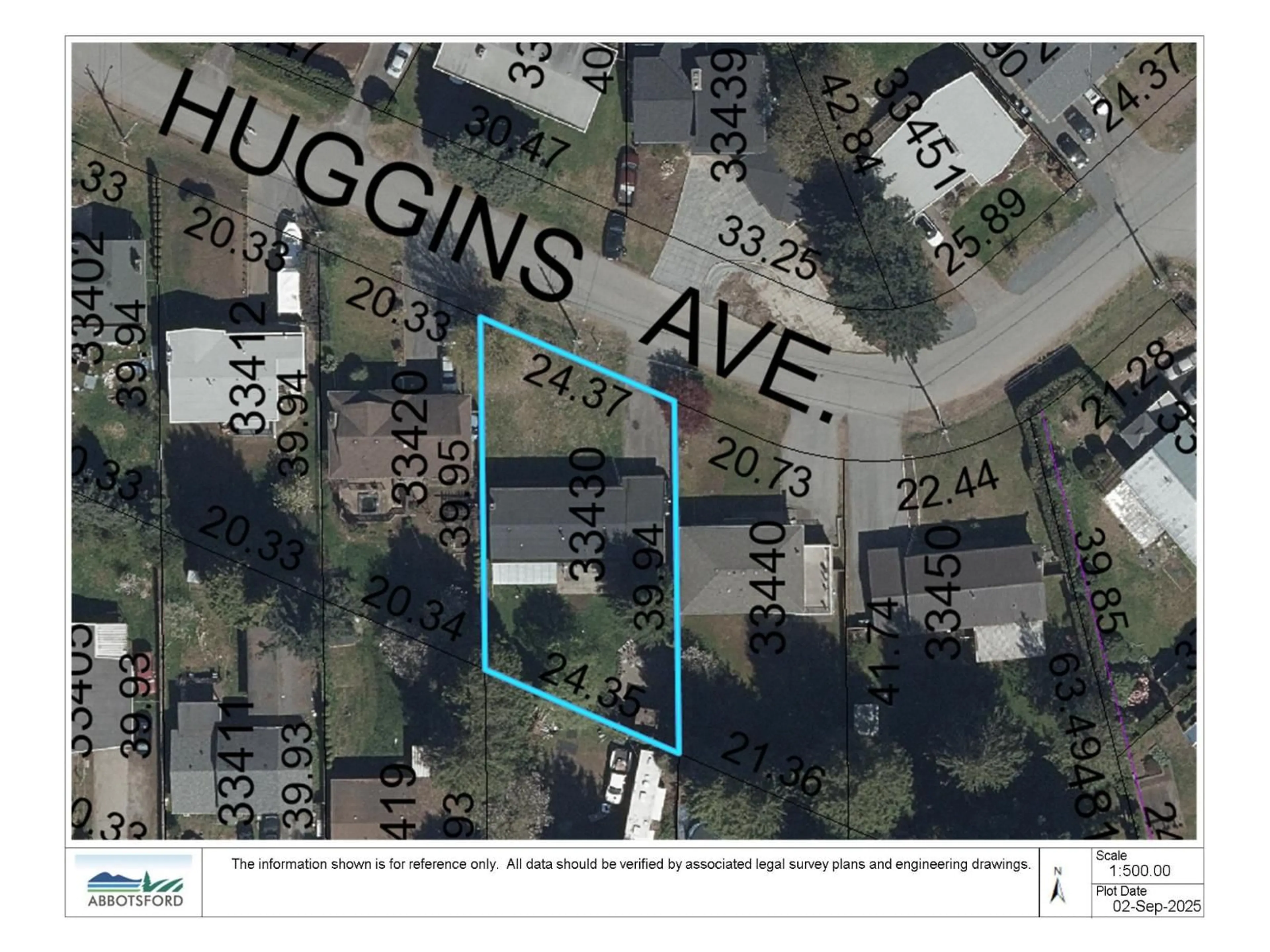 Picture of a map for 33430 HUGGINS, Abbotsford British Columbia V2S2R7