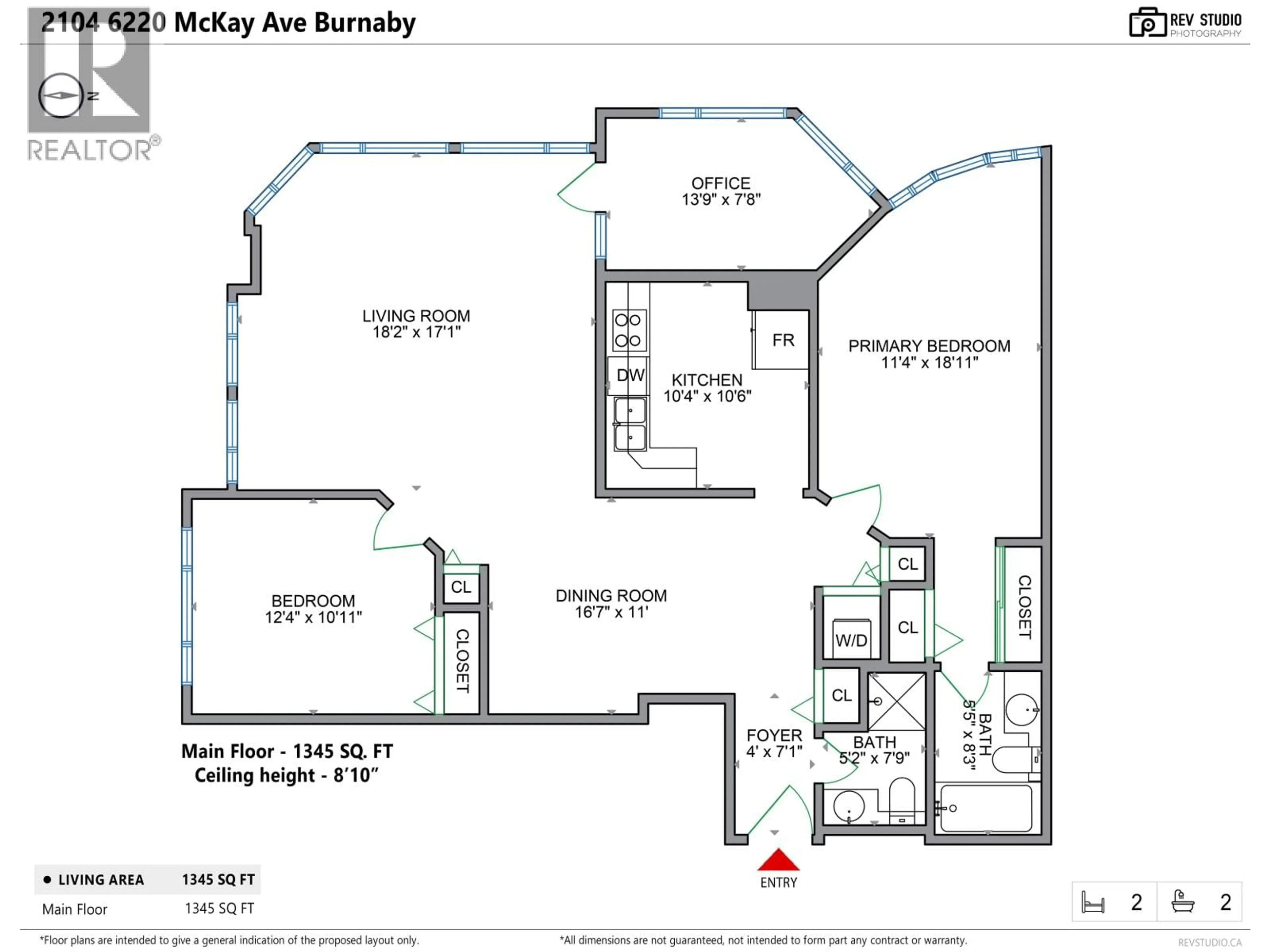 Floor plan for 2104 - 6220 MCKAY AVENUE, Burnaby British Columbia V5H4M8