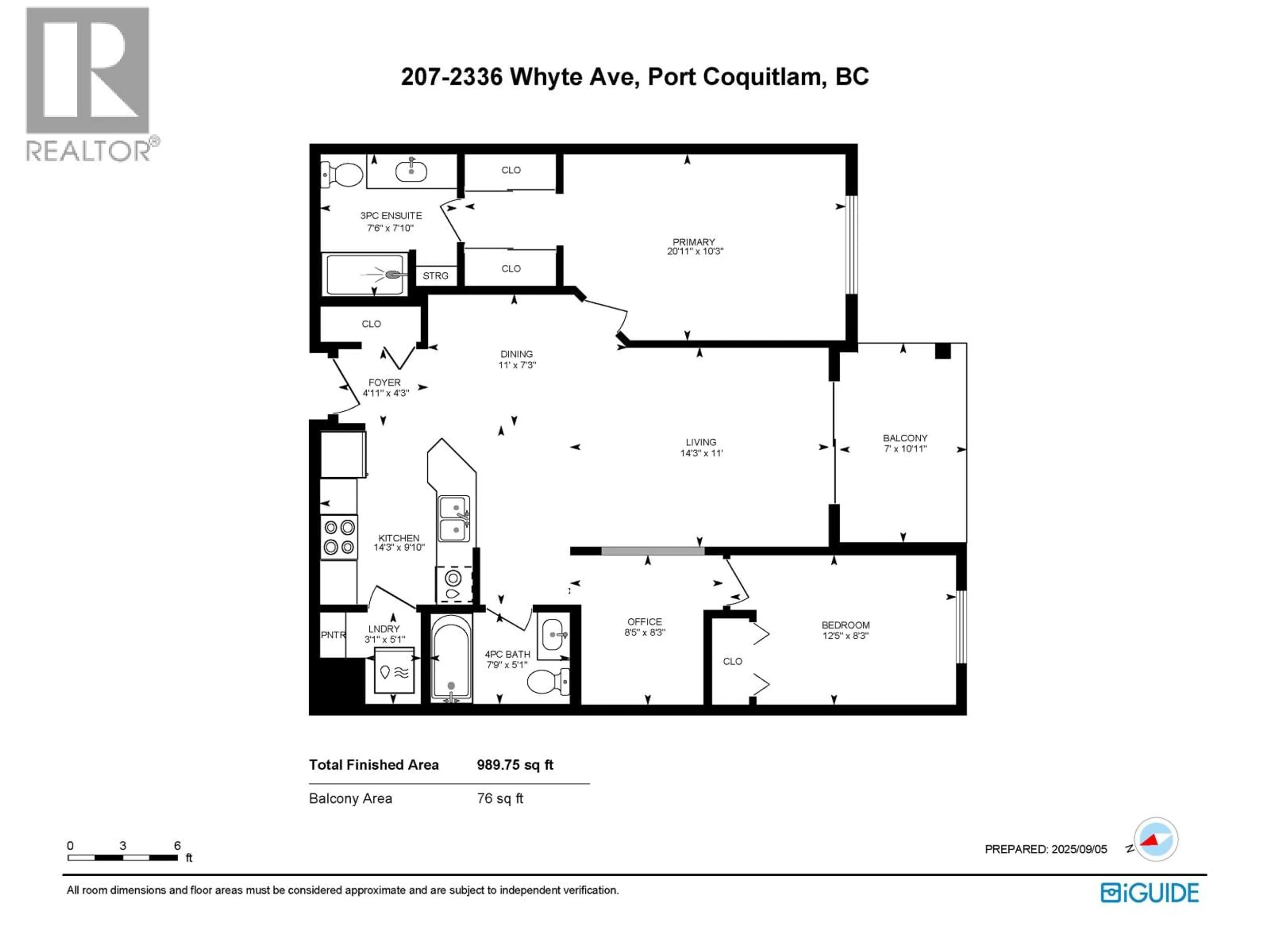Floor plan for 207 - 2336 WHYTE AVENUE, Port Coquitlam British Columbia V3C0A7