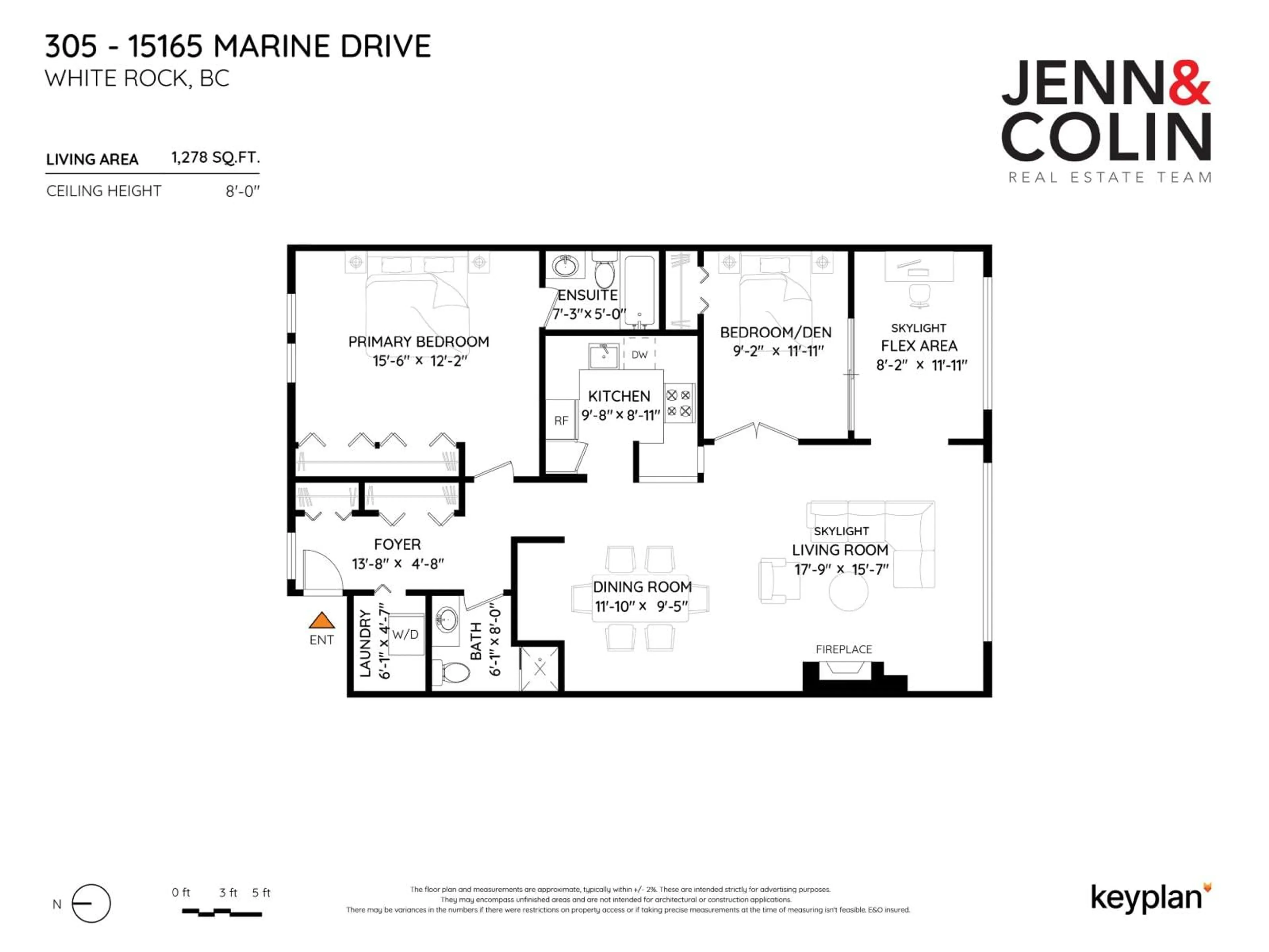 Floor plan for 303 - 15165 MARINE, White Rock British Columbia V4B1C5