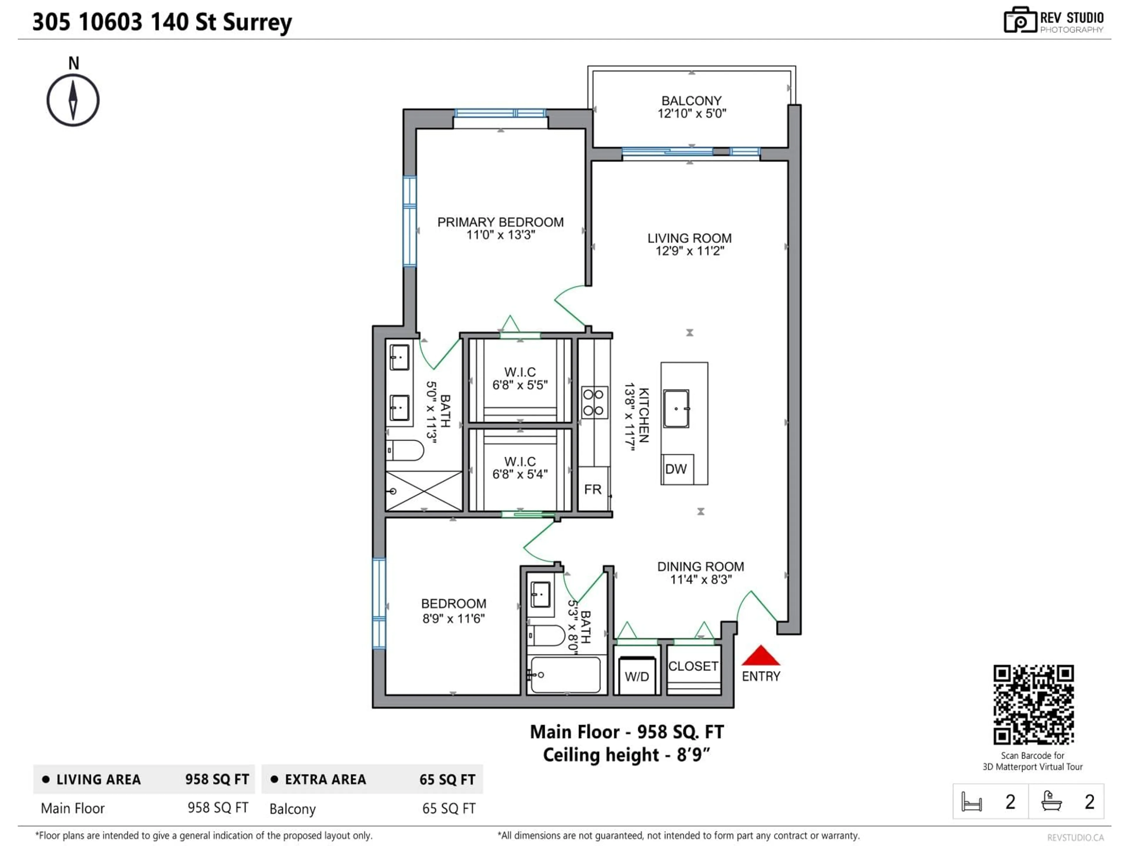 Floor plan for 305 - 10603 140, Surrey British Columbia V3T0M8
