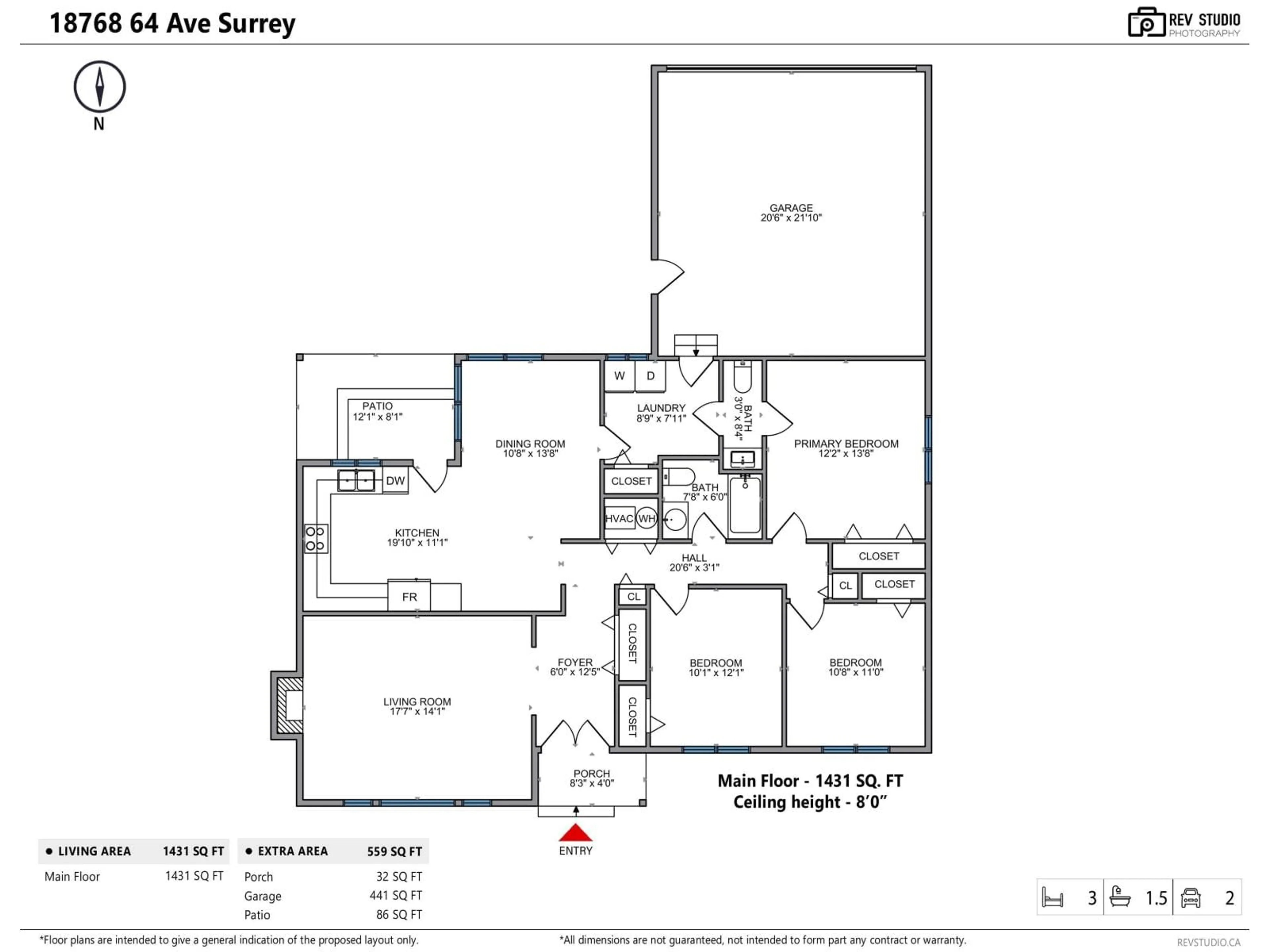 Floor plan for 18768 64, Surrey British Columbia V3S7T9