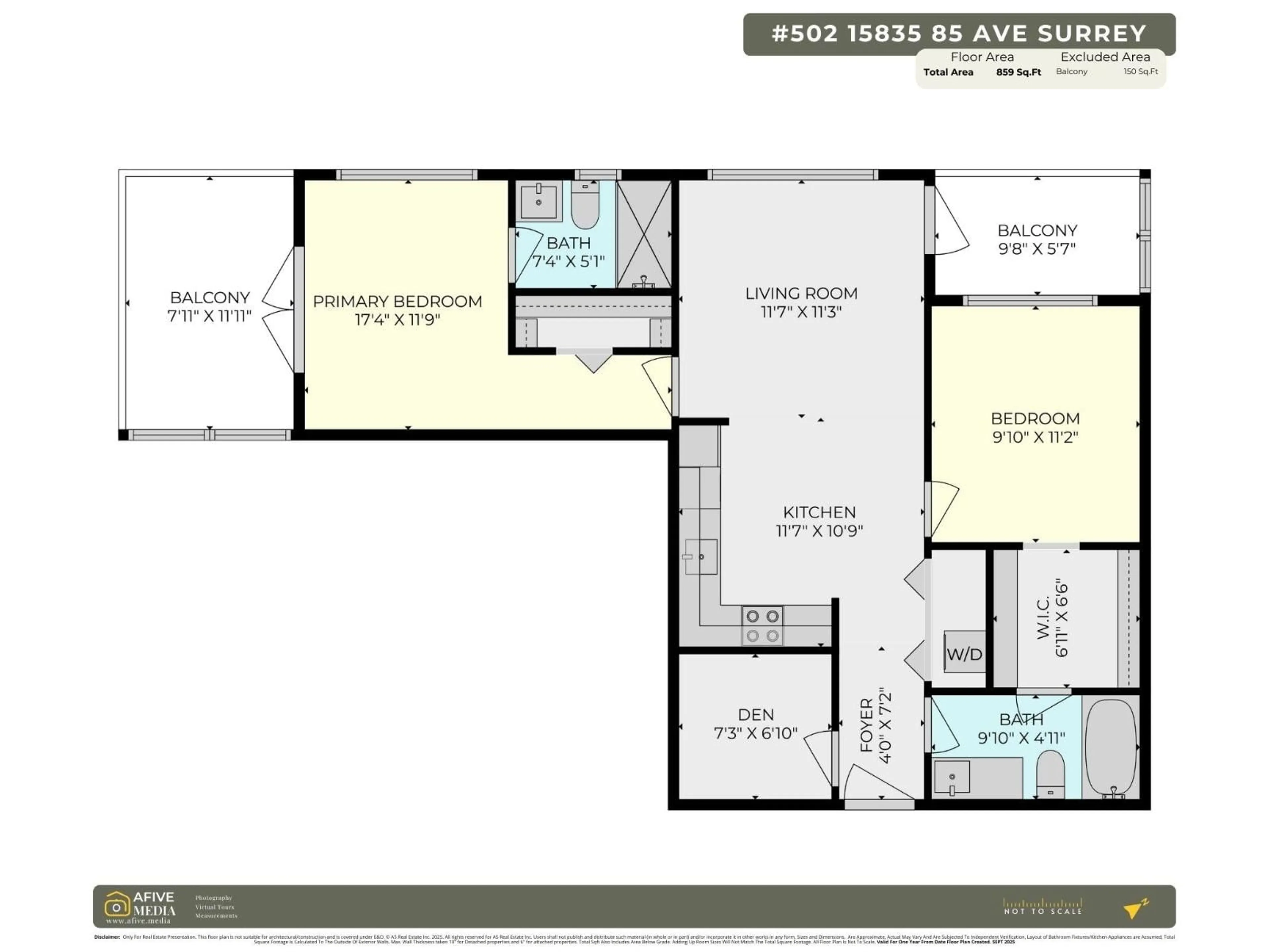 Floor plan for 502 - 15835 85, Surrey British Columbia V4N6W6