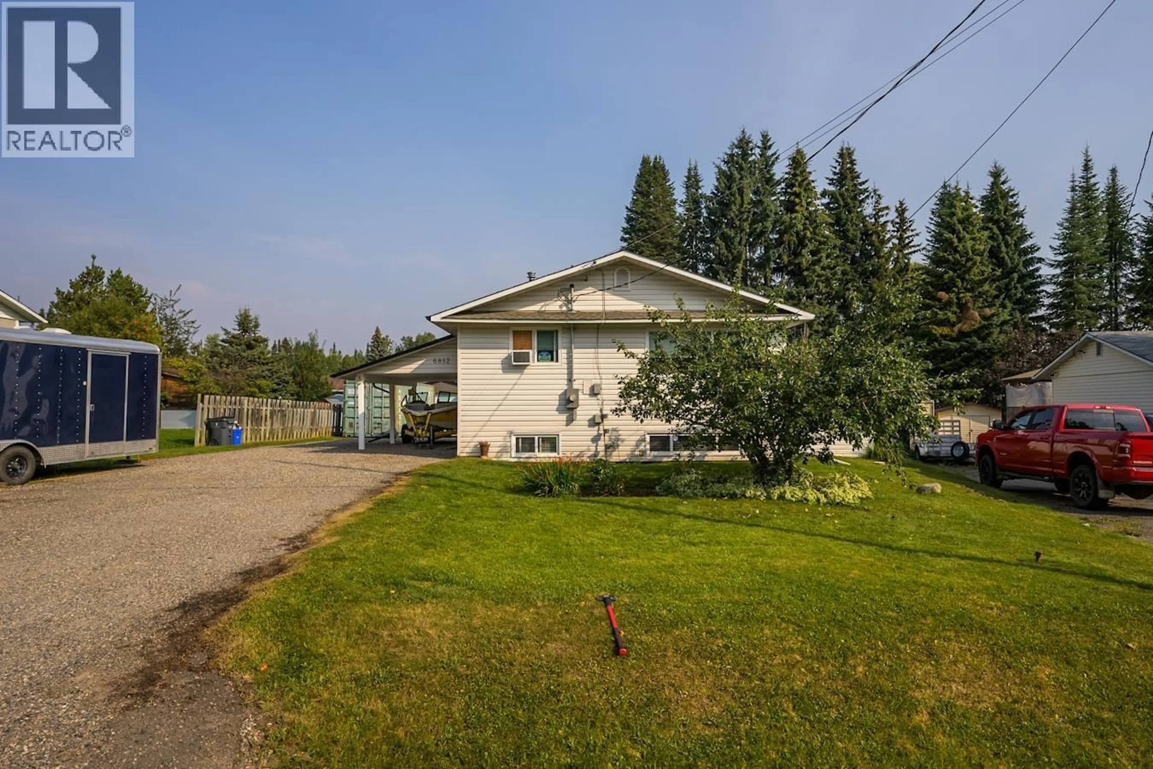 A pic from outside/outdoor area/front of a property/back of a property/a pic from drone, unknown for 6812 LILAC CRESCENT, Prince George British Columbia V2K3H3
