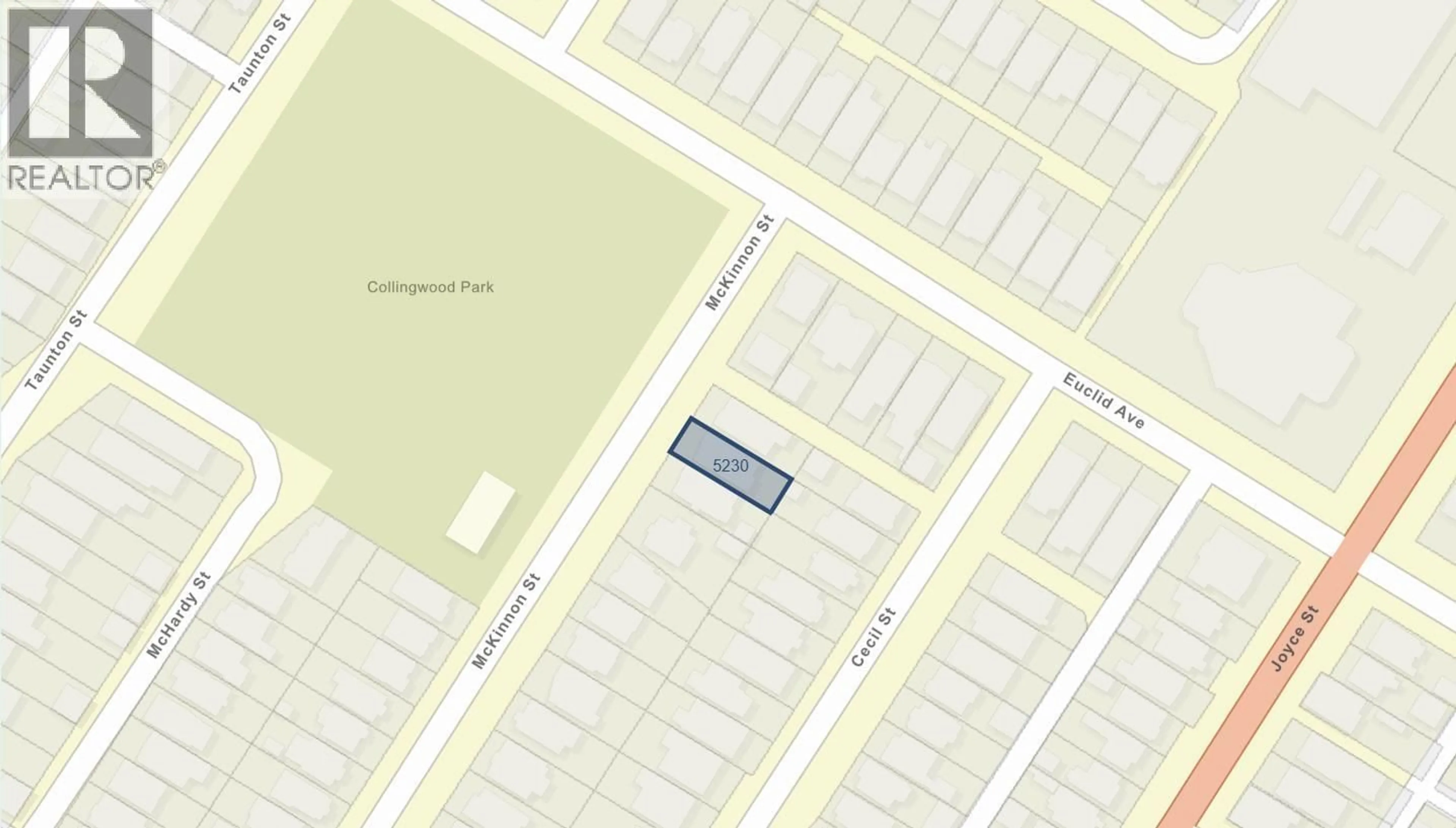 Picture of a map for 5230 MCKINNON STREET, Vancouver British Columbia V5R4C6