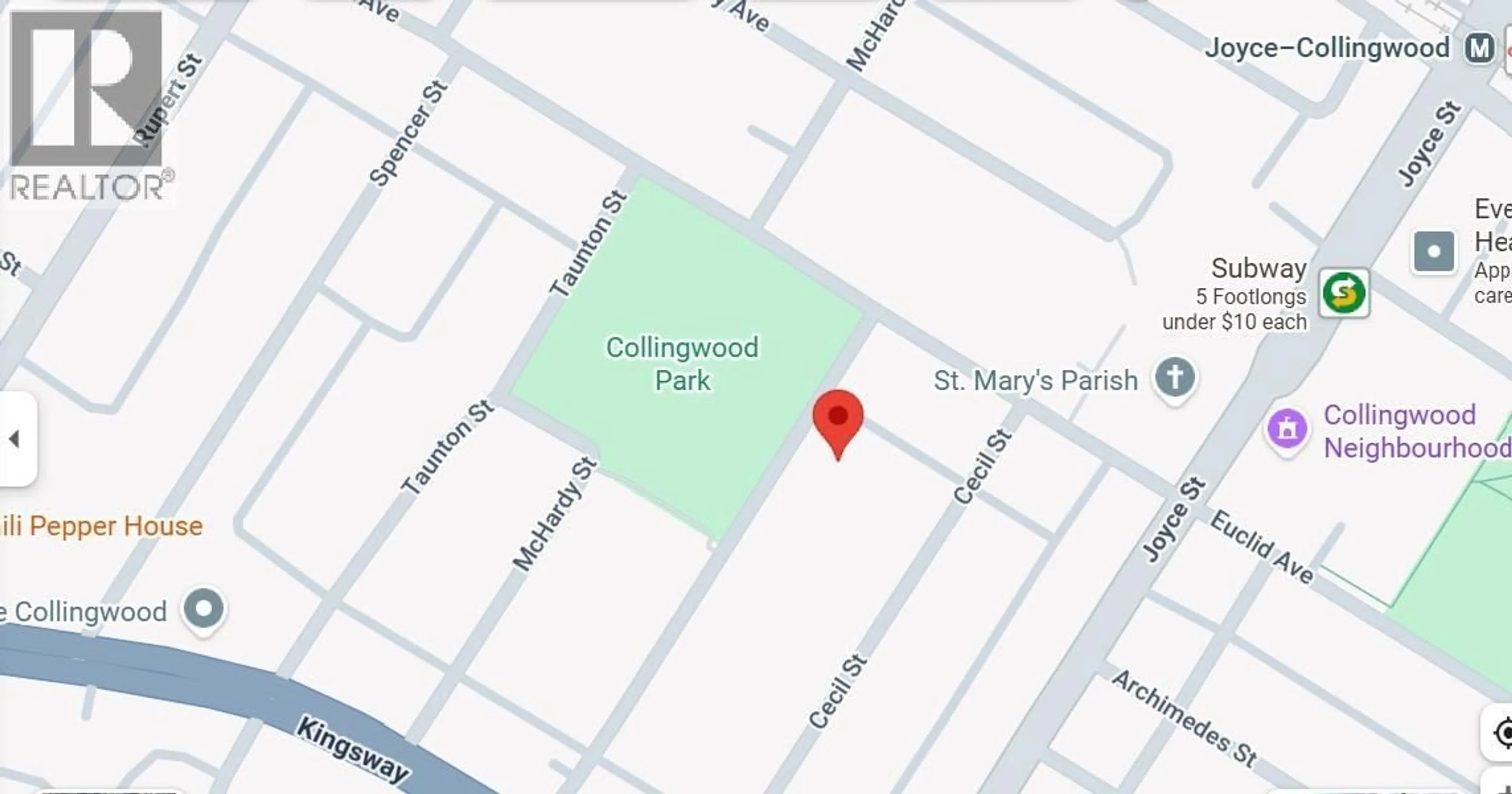 Picture of a map for 5230 MCKINNON STREET, Vancouver British Columbia V5R4C6