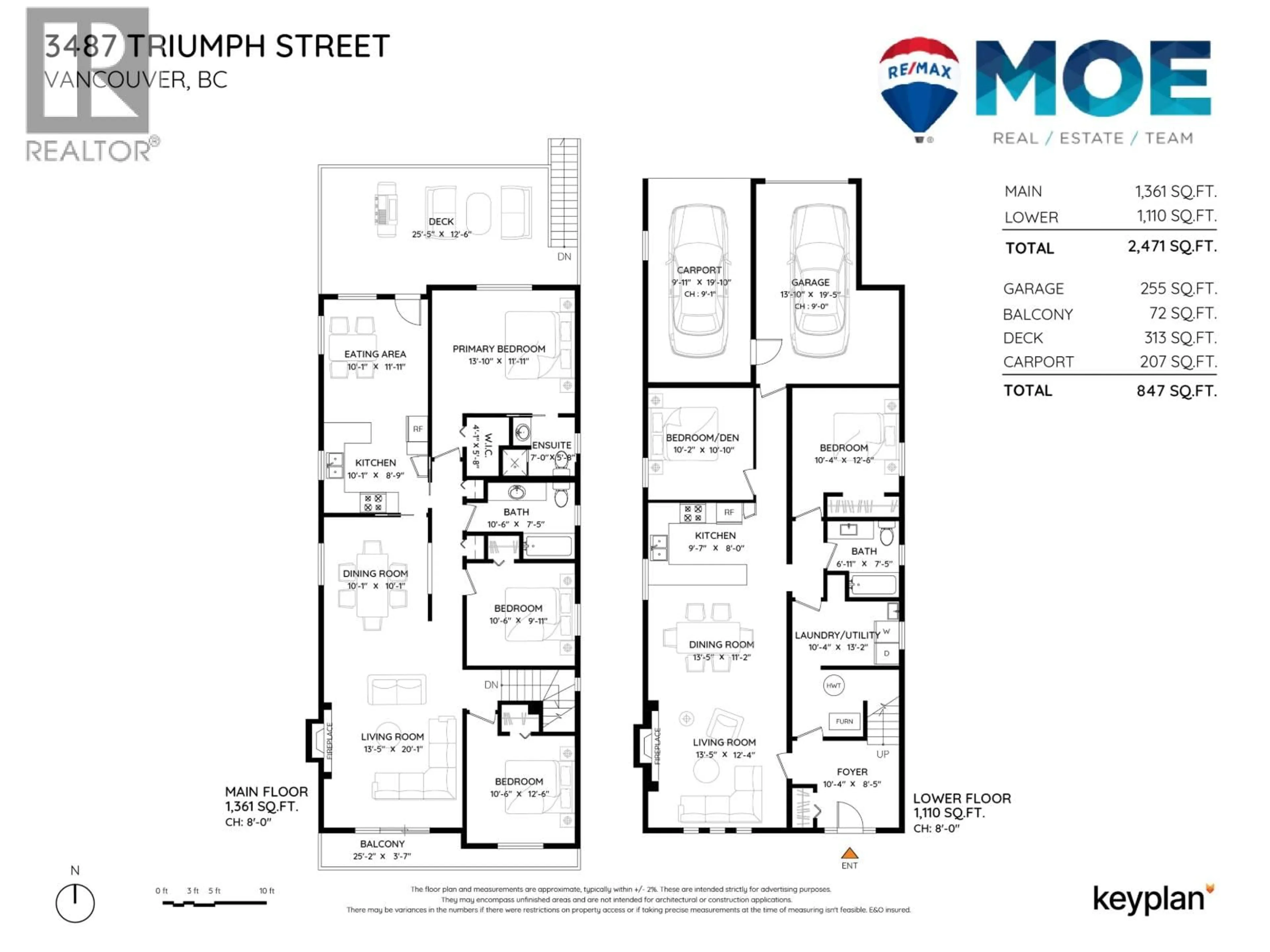 Floor plan for 3487 TRIUMPH STREET, Vancouver British Columbia V5K1T9