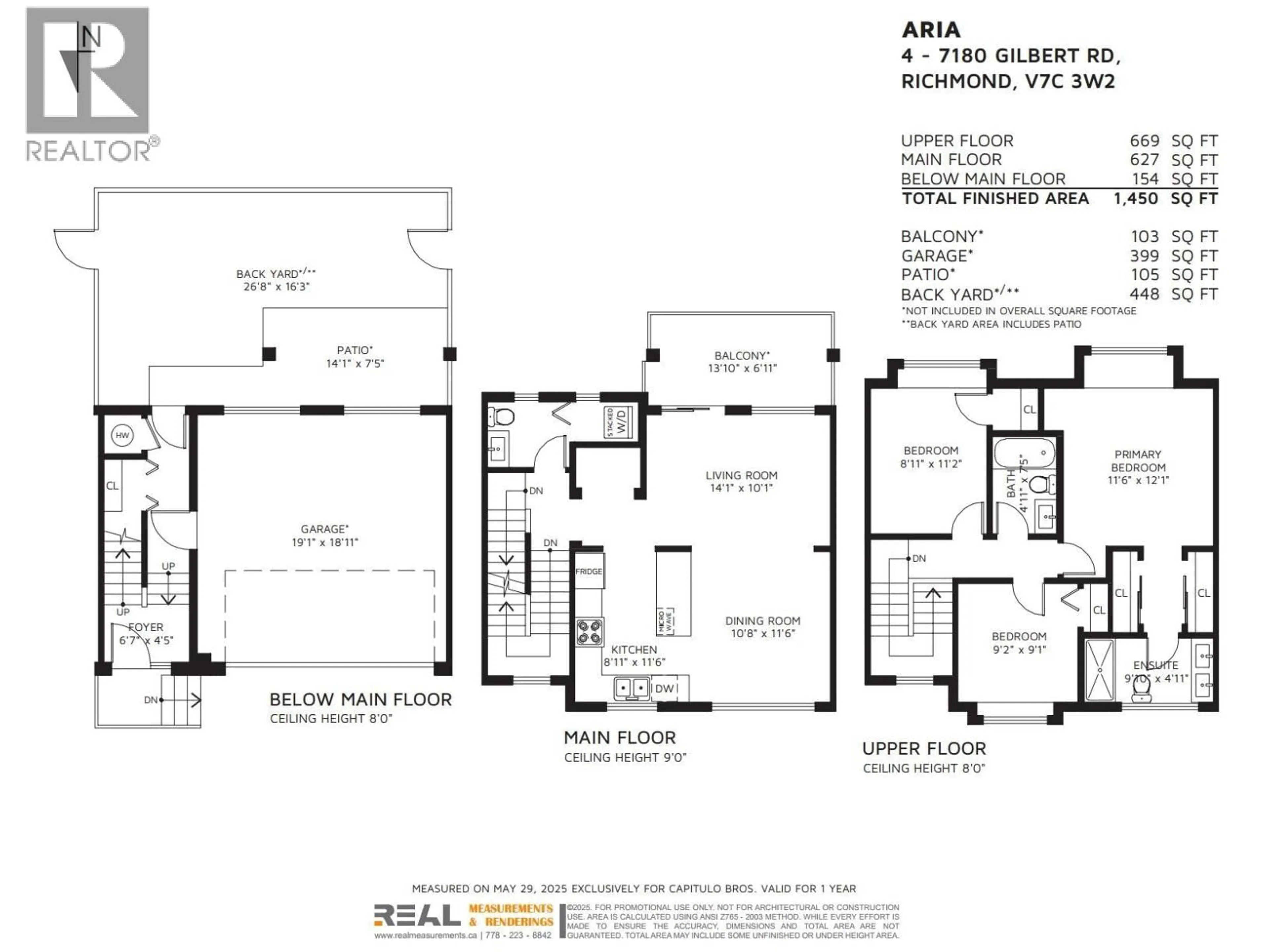 Floor plan for 4 - 7180 GILBERT ROAD, Richmond British Columbia V7C3W2