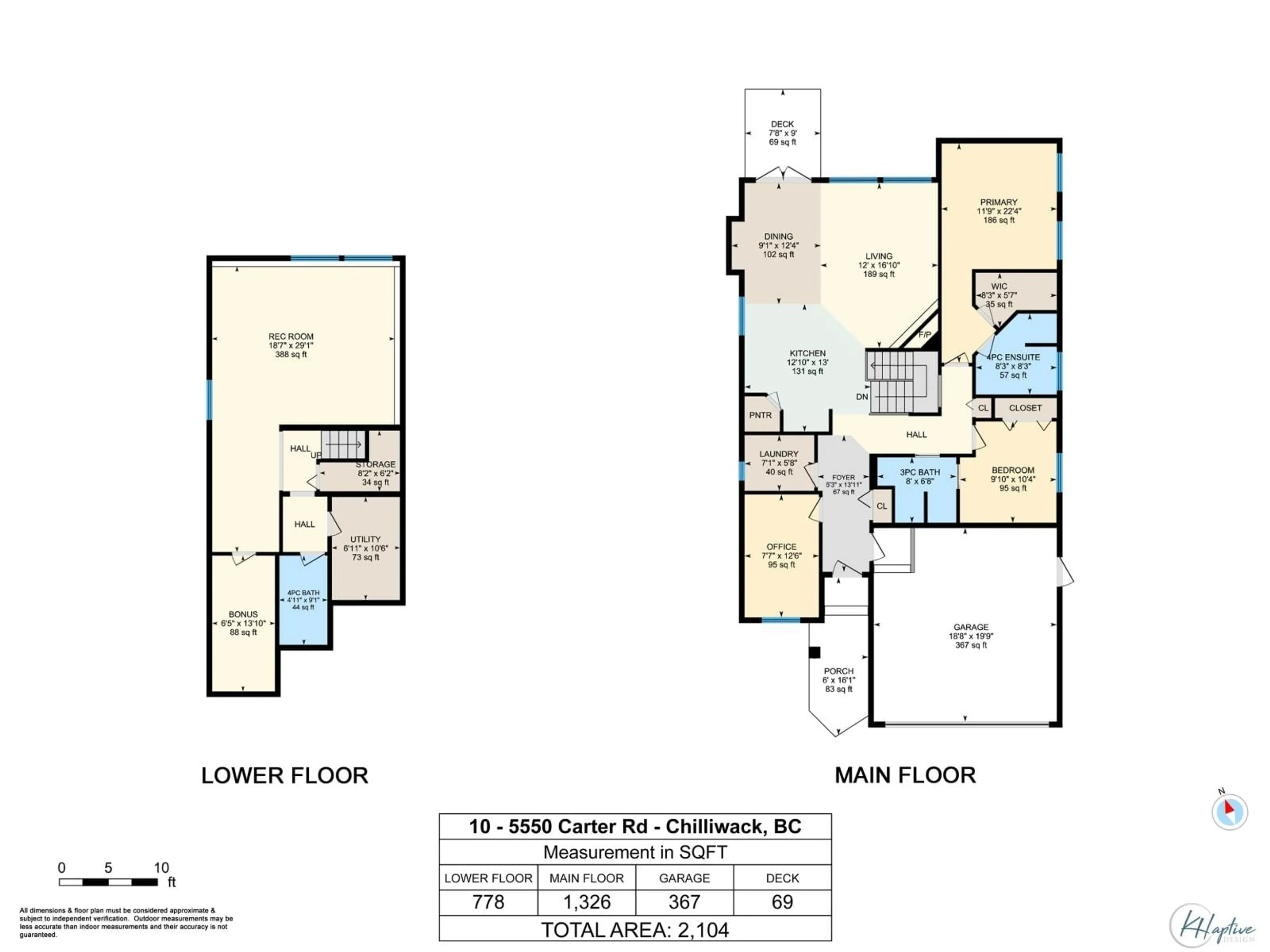 Floor plan for 10 - 5550 CARTER ROAD, Chilliwack British Columbia V2R5X1