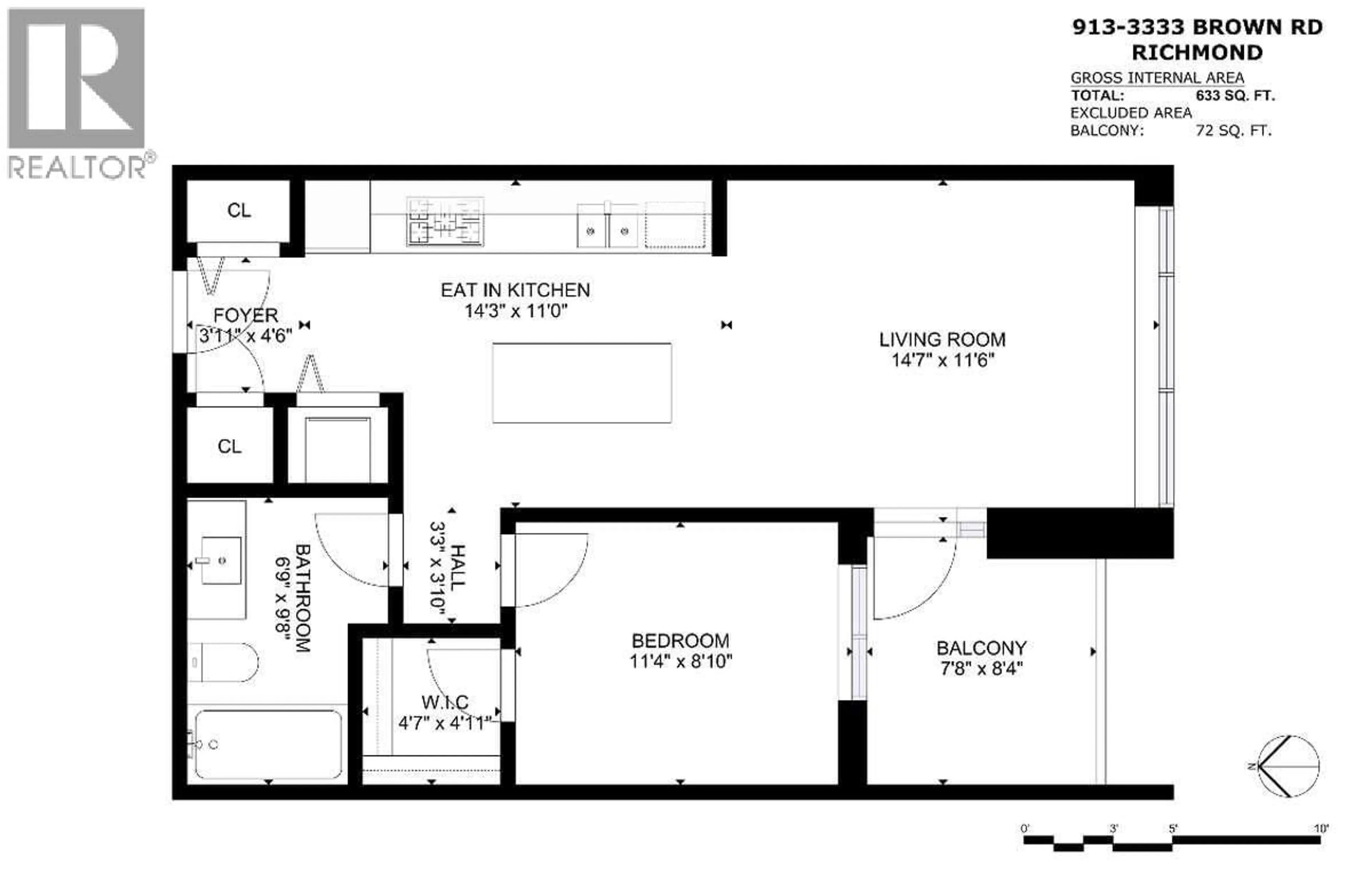 Floor plan for 913 - 3333 BROWN ROAD, Richmond British Columbia V6X0P6