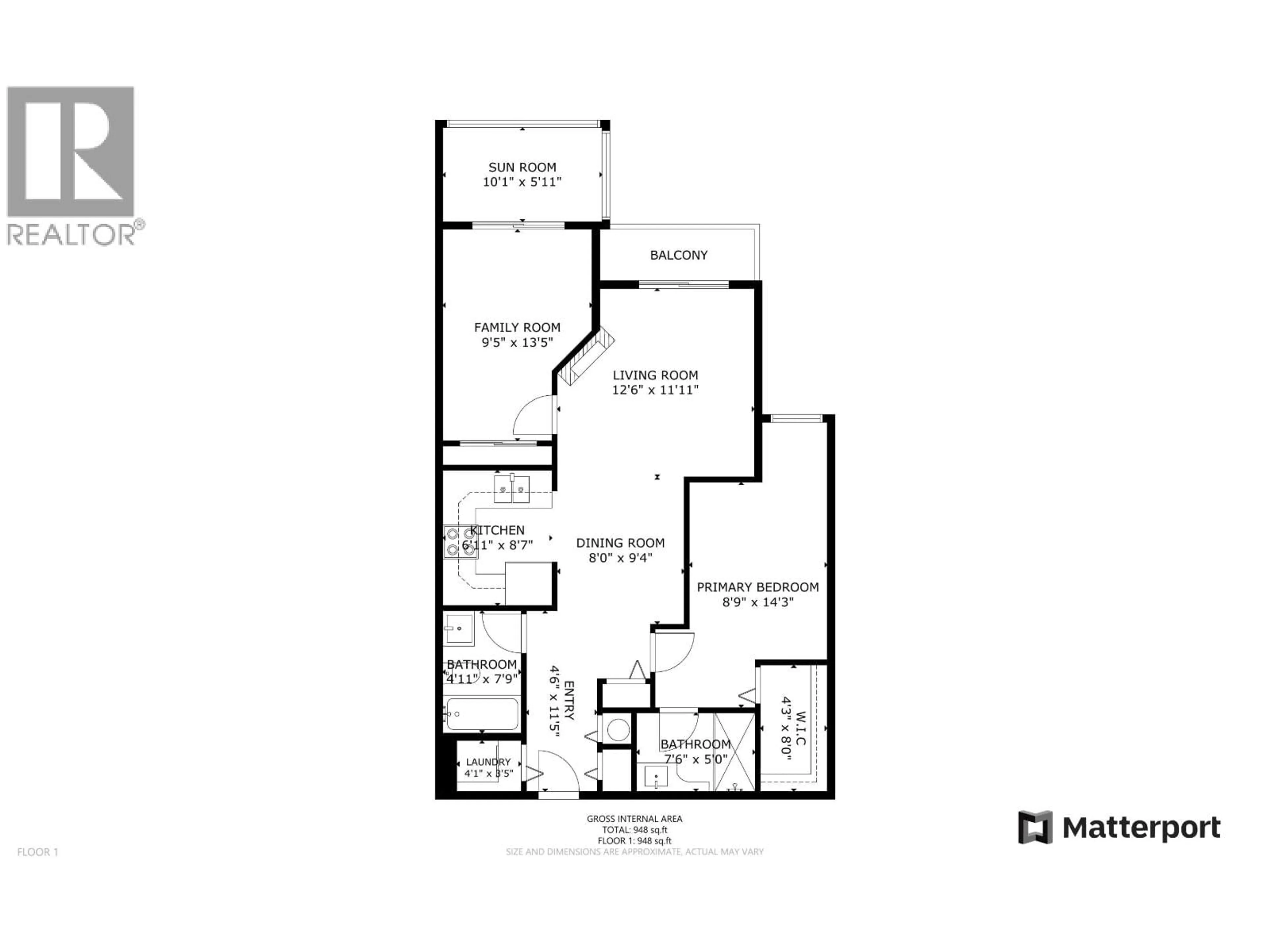 Floor plan for 211 - 5818 LINCOLN STREET, Vancouver British Columbia V5R4P7