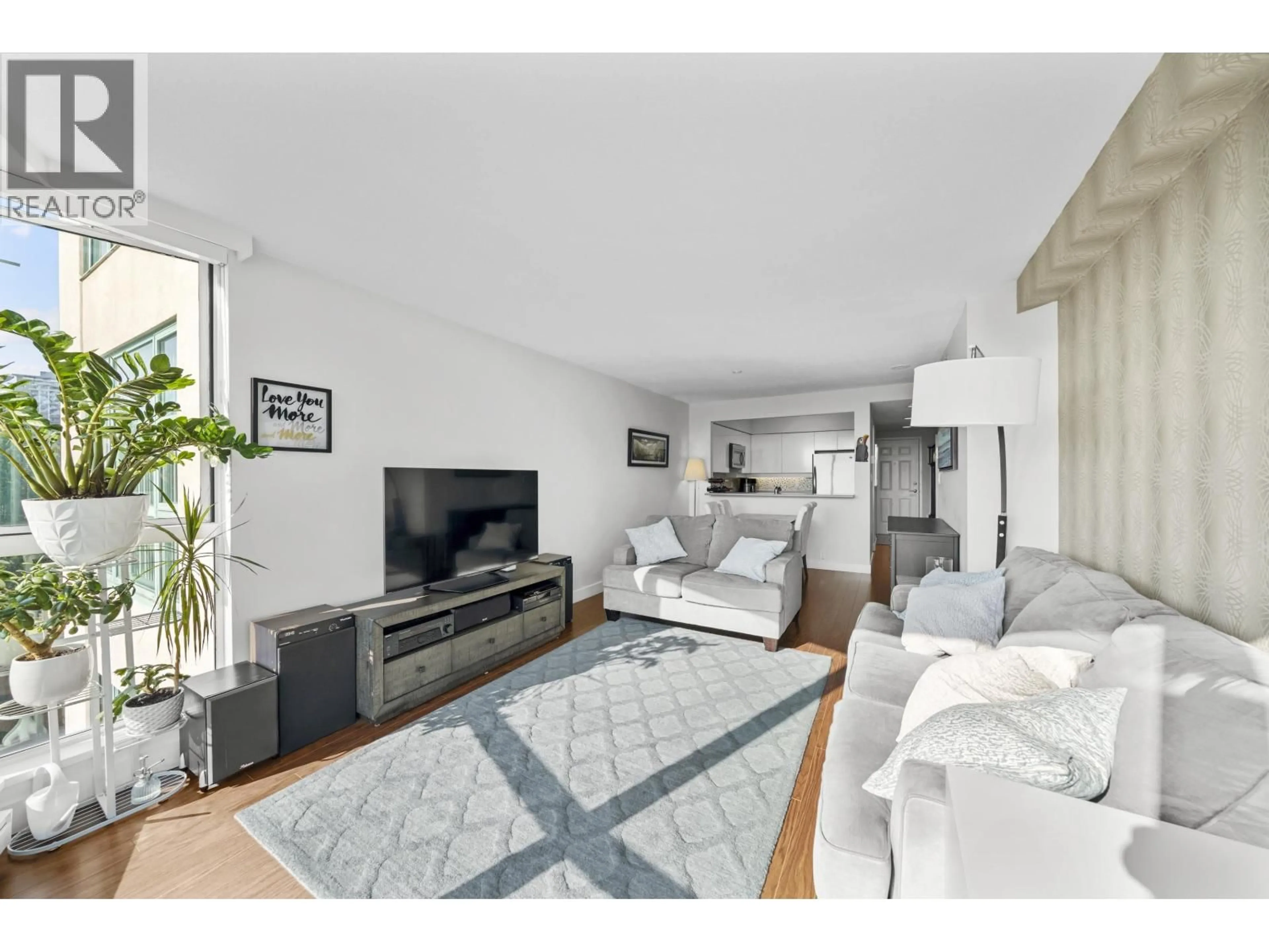 Living room with furniture, unknown for 1405 - 3071 GLEN DRIVE, Coquitlam British Columbia V3B7R1
