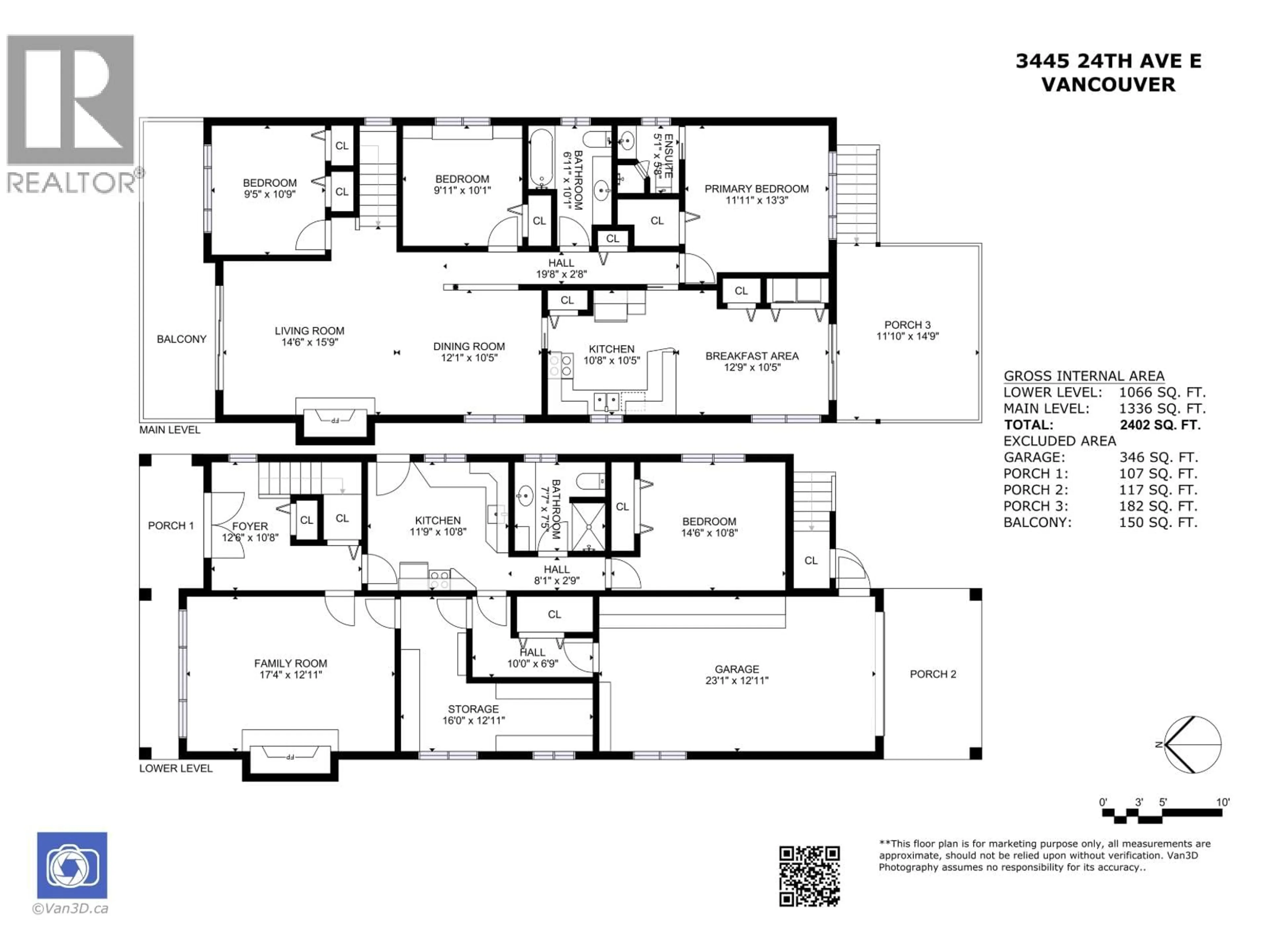 Floor plan for 3445 24TH AVENUE, Vancouver British Columbia V5R1G5