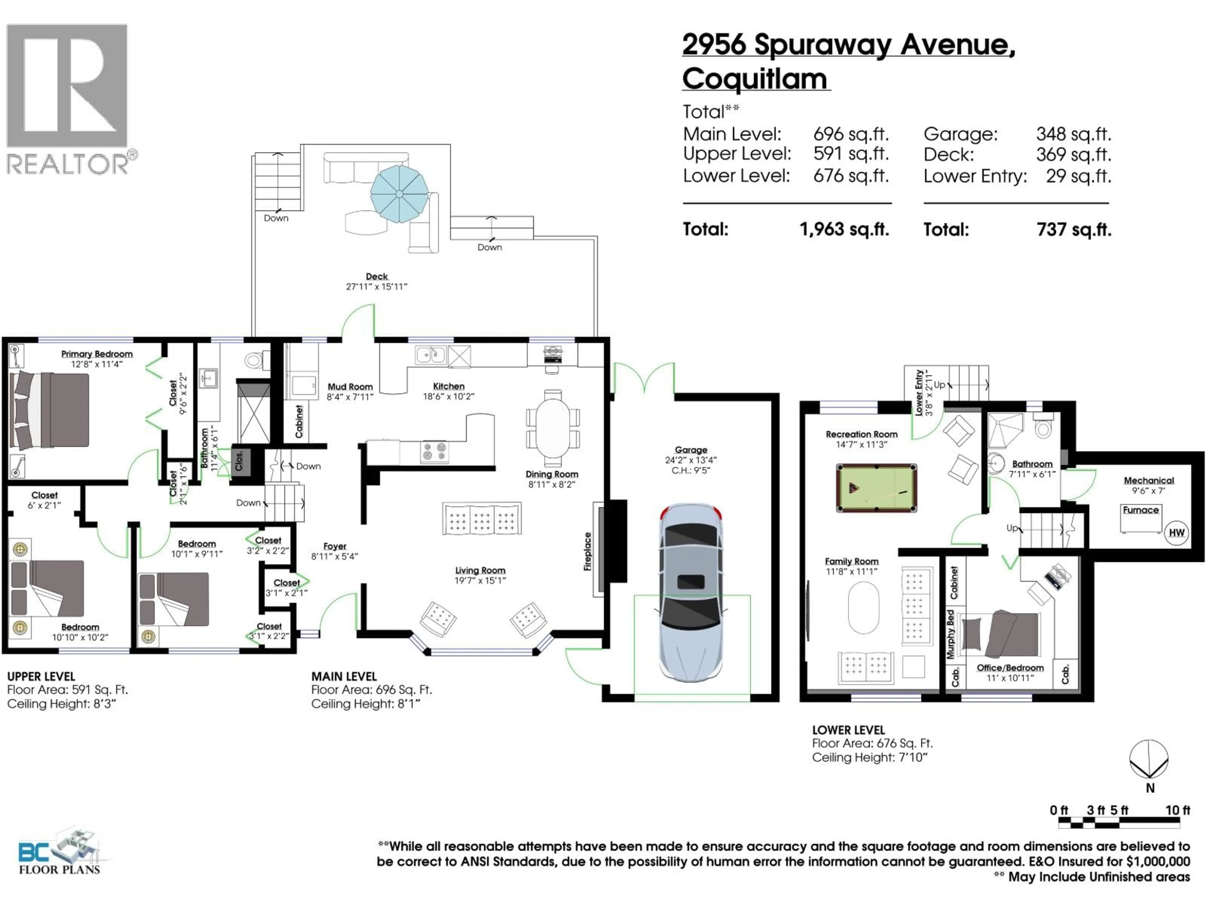 Floor plan for 2956 SPURAWAY AVENUE, Coquitlam British Columbia V3C2C8