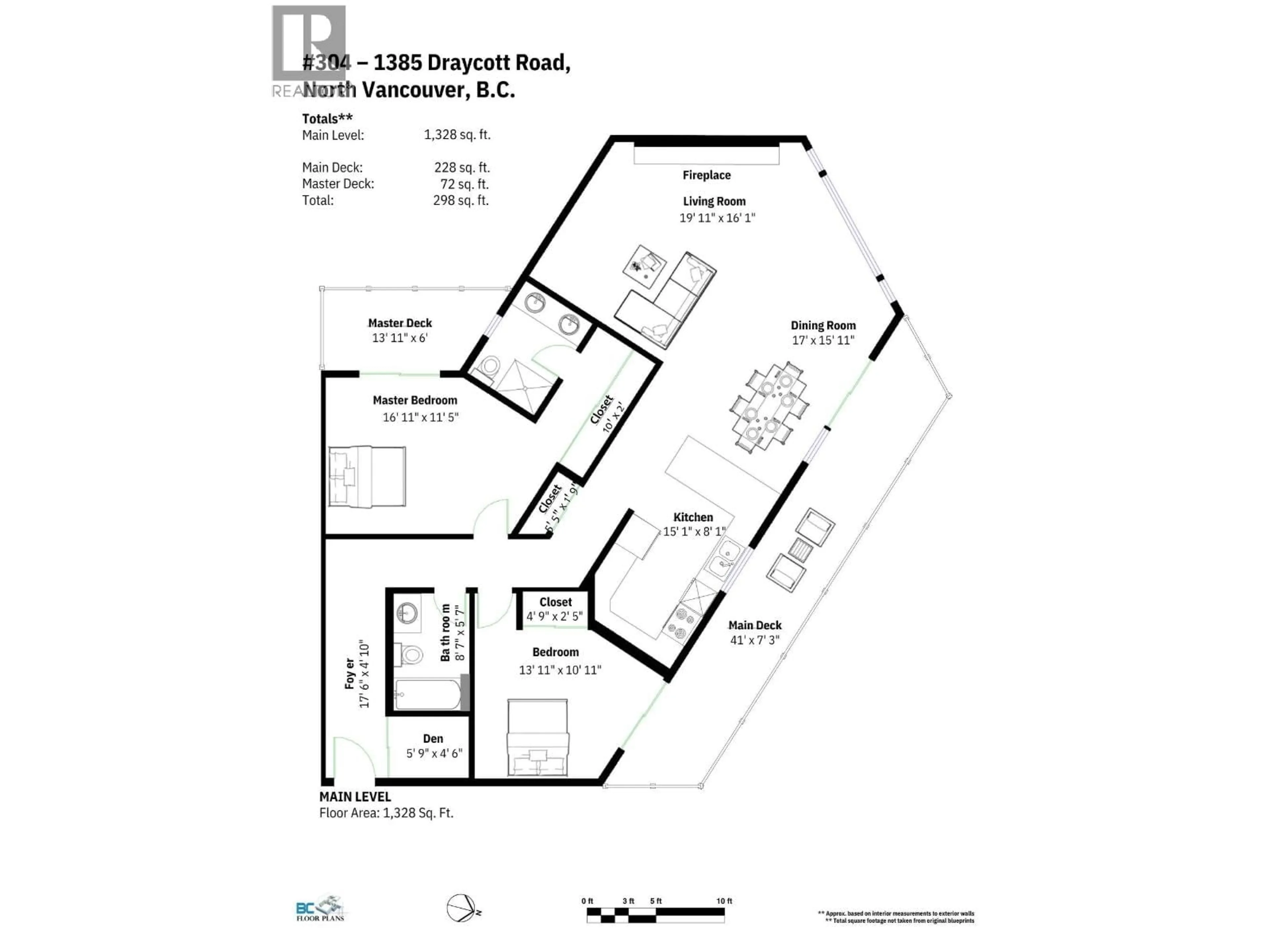 Floor plan for 304 - 1385 DRAYCOTT ROAD, North Vancouver British Columbia V7J3K9