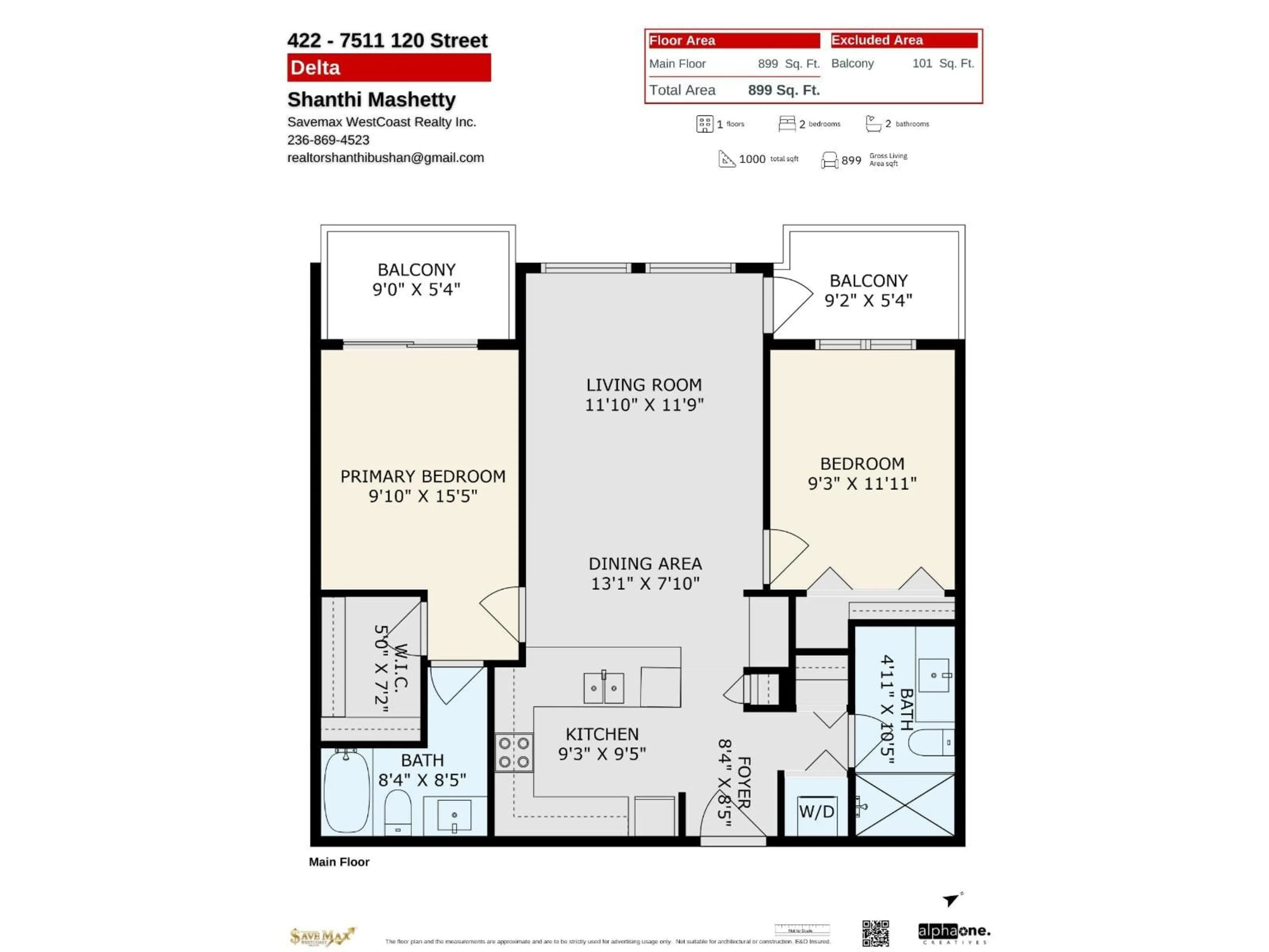 Floor plan for 422 - 7511 120, Delta British Columbia V4C0C1