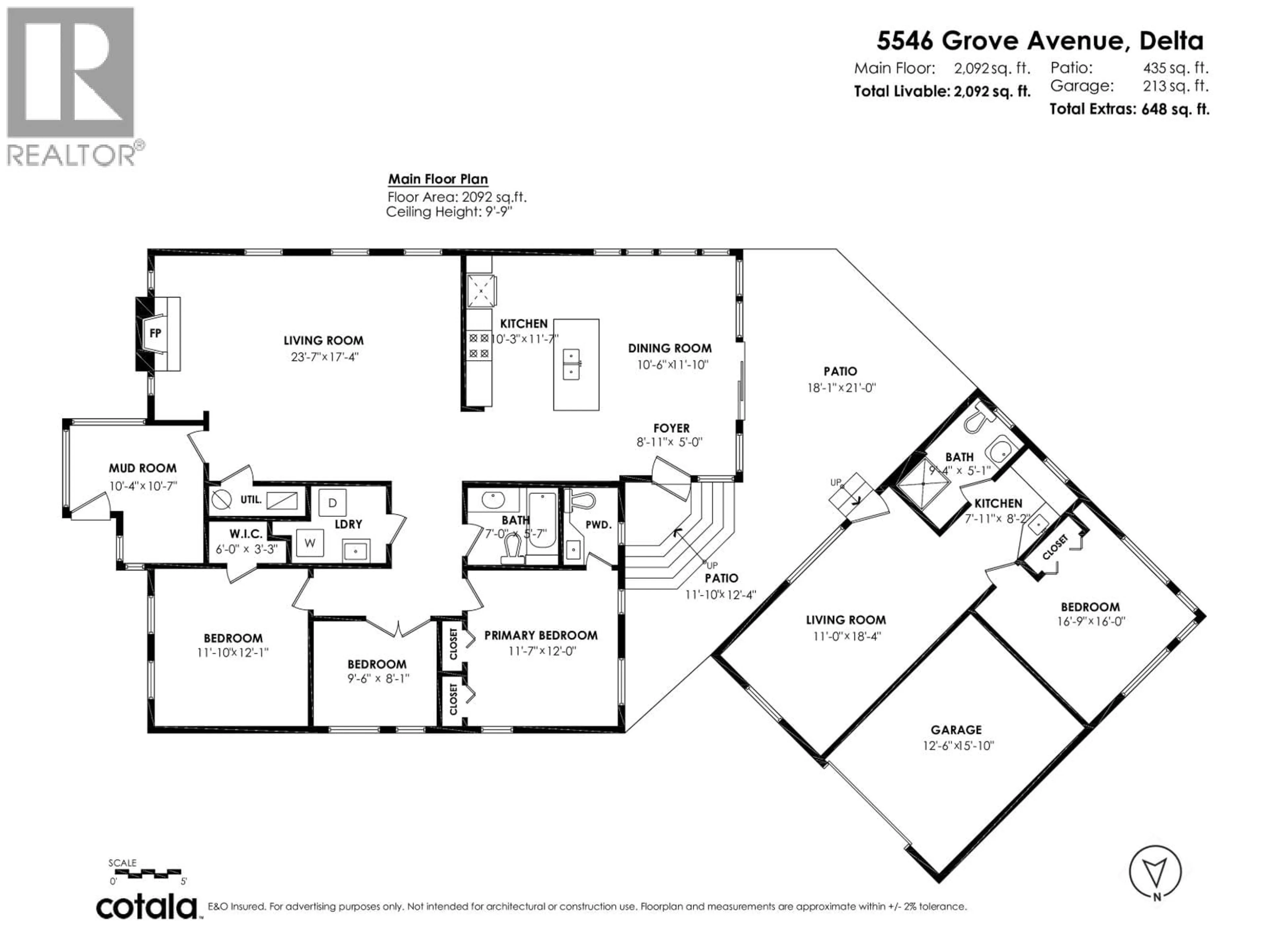 Floor plan for 5546 GROVE AVENUE, Delta British Columbia V4K2A7