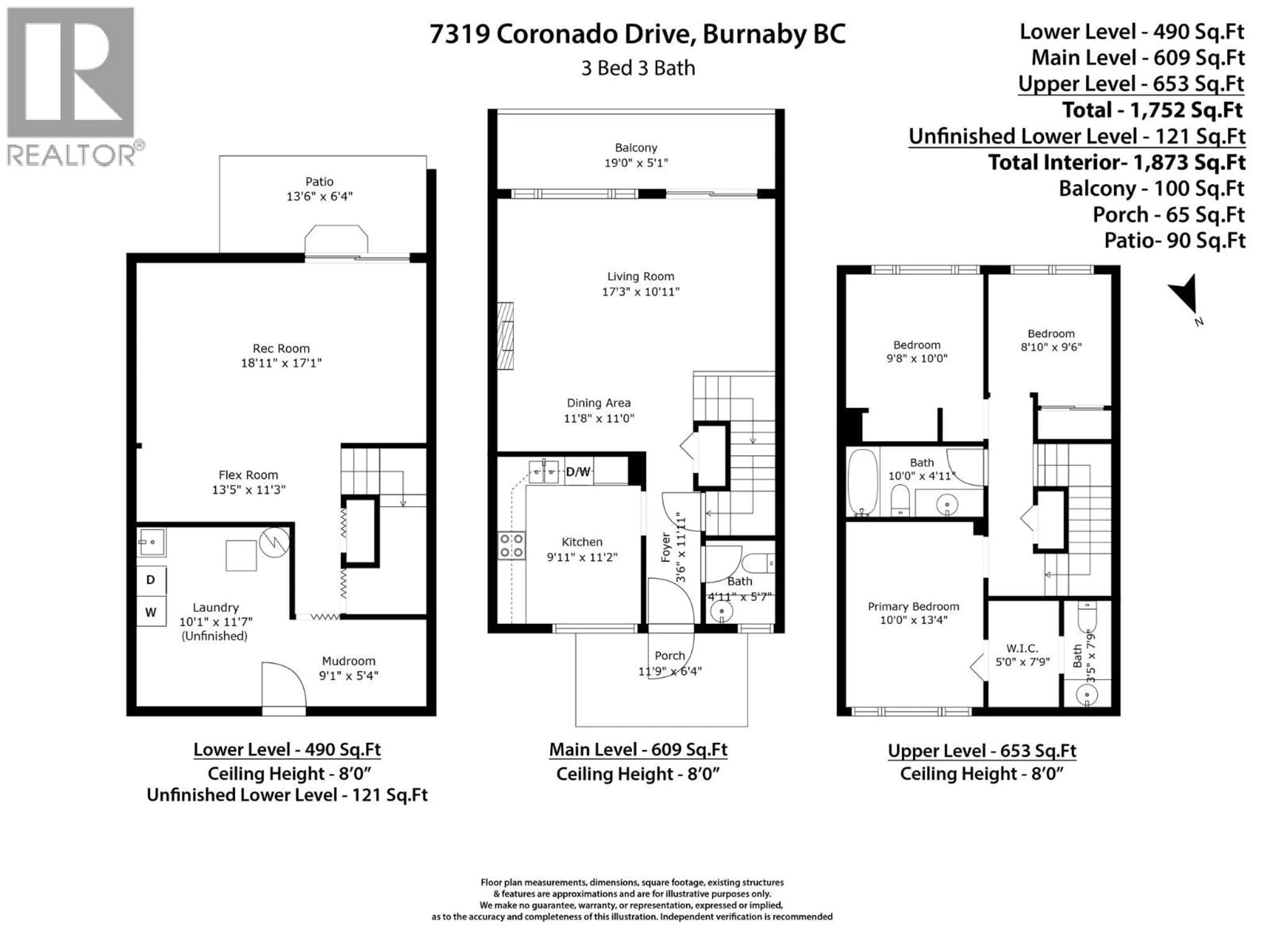 Floor plan for 7319 CORONADO DRIVE, Burnaby British Columbia V5A1P9