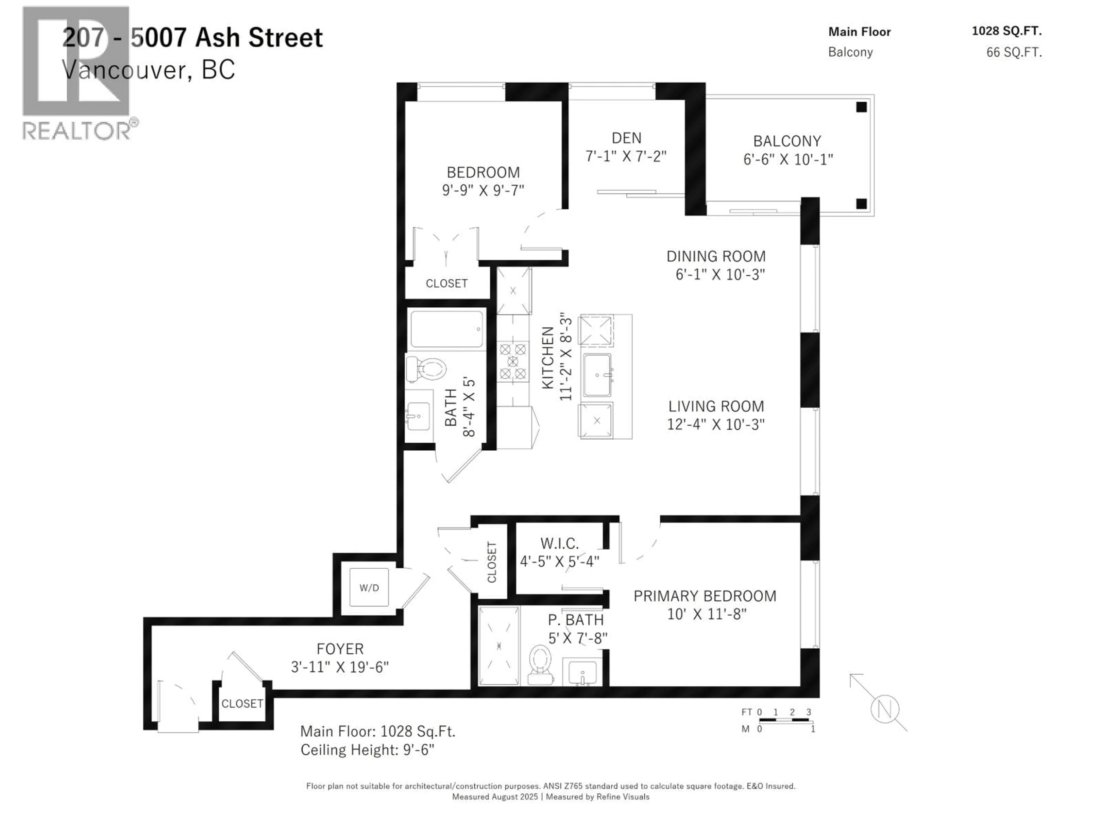 Floor plan for 207 - 5007 ASH STREET, Vancouver British Columbia V5Z3G3