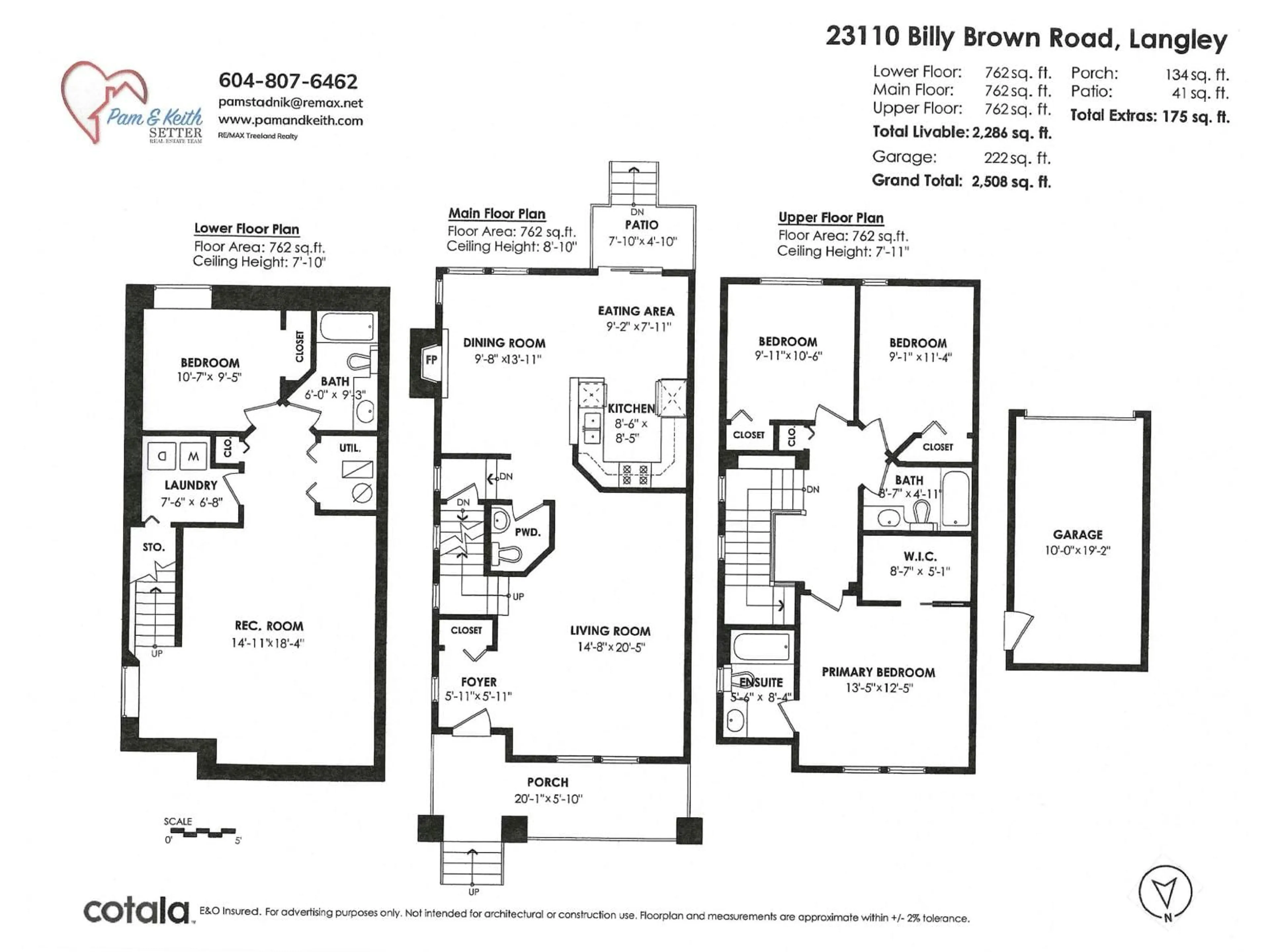 Floor plan for 23110 BILLY BROWN, Langley British Columbia V1M4G1