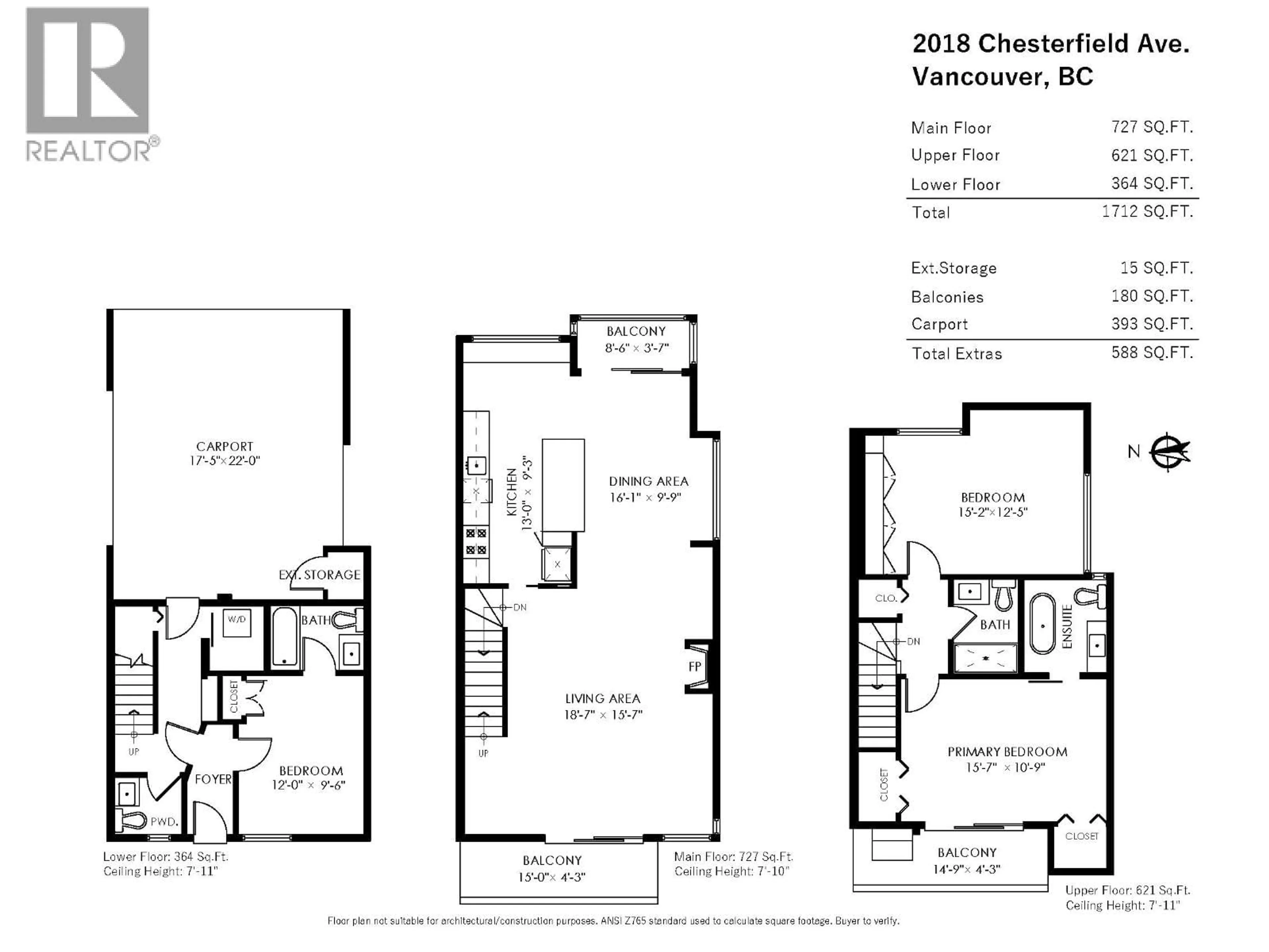 Floor plan for 2018 CHESTERFIELD AVENUE, North Vancouver British Columbia V7M2P6