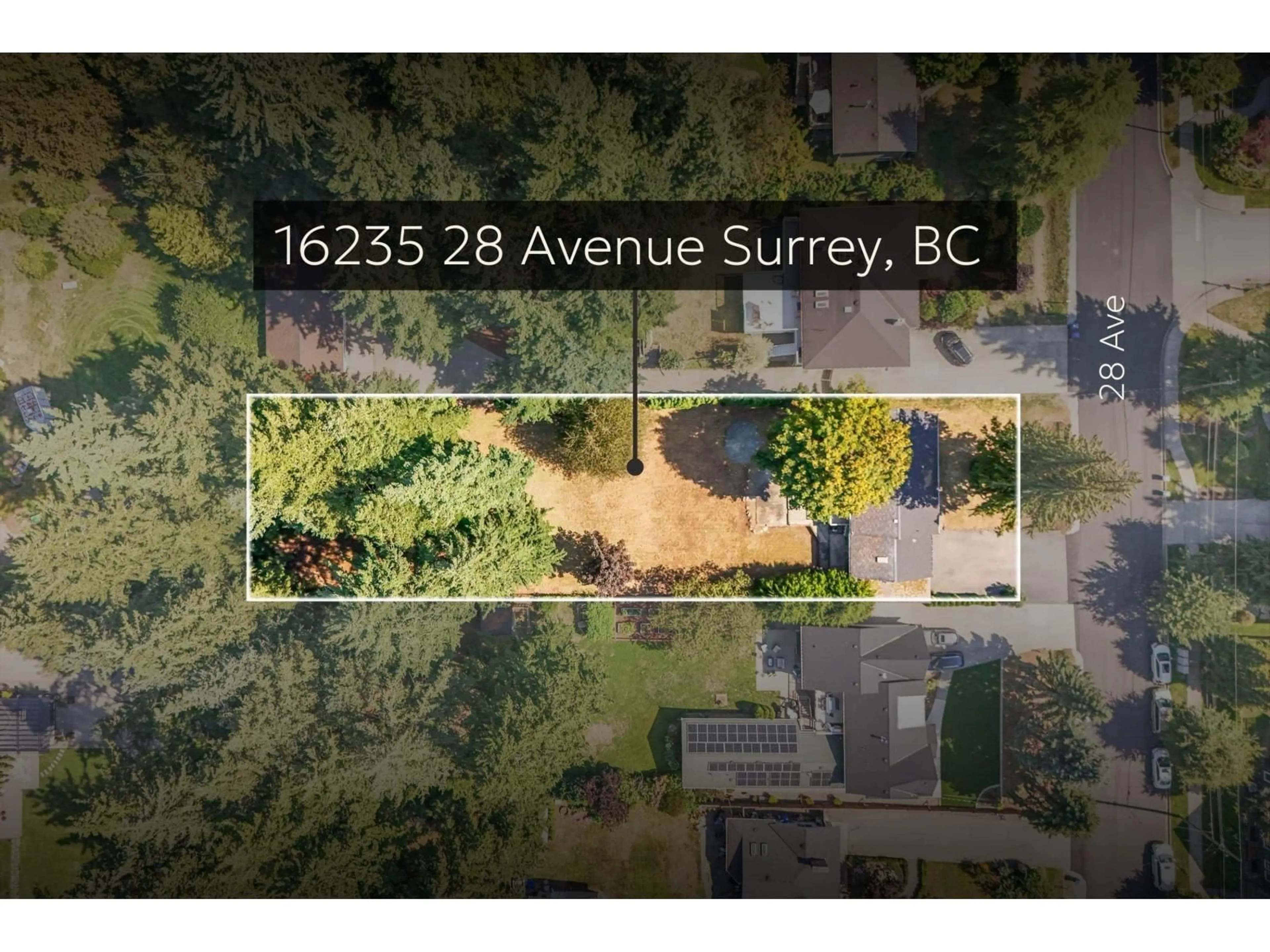 A pic from outside/outdoor area/front of a property/back of a property/a pic from drone, street for 16235 28, Surrey British Columbia V3Z0E4