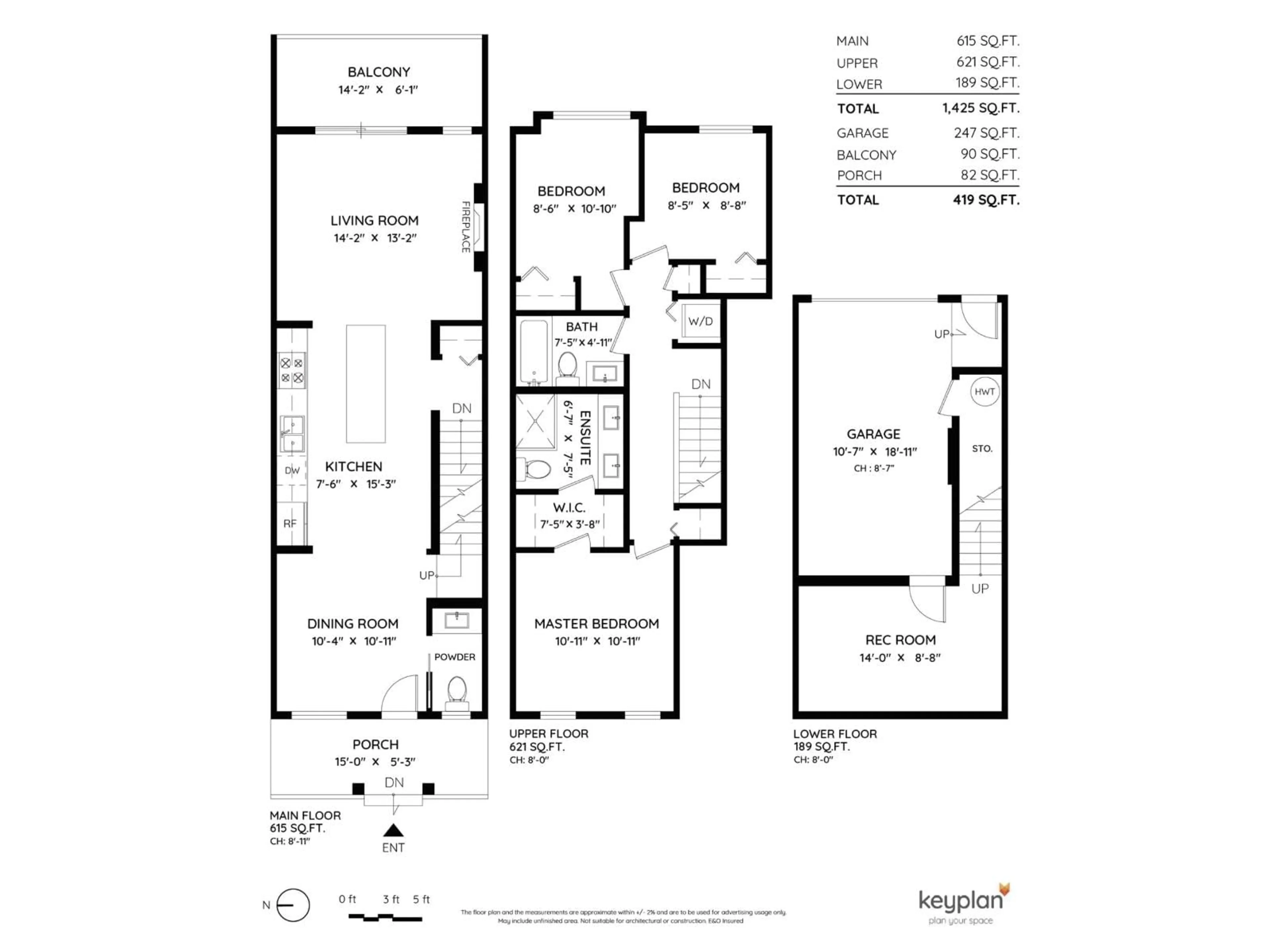 Floor plan for 65 - 7169 208A, Langley British Columbia V2Y0X2