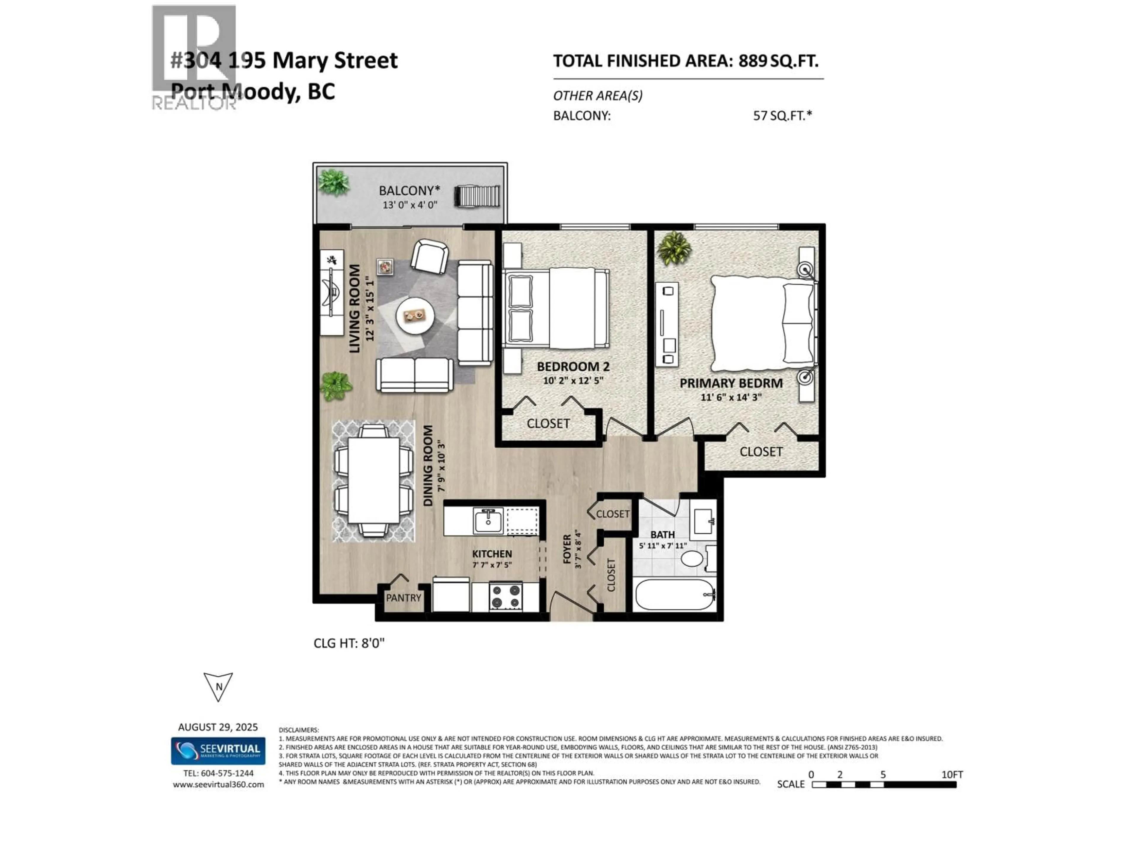 Floor plan for 304 - 195 MARY STREET, Port Moody British Columbia V3H2P1
