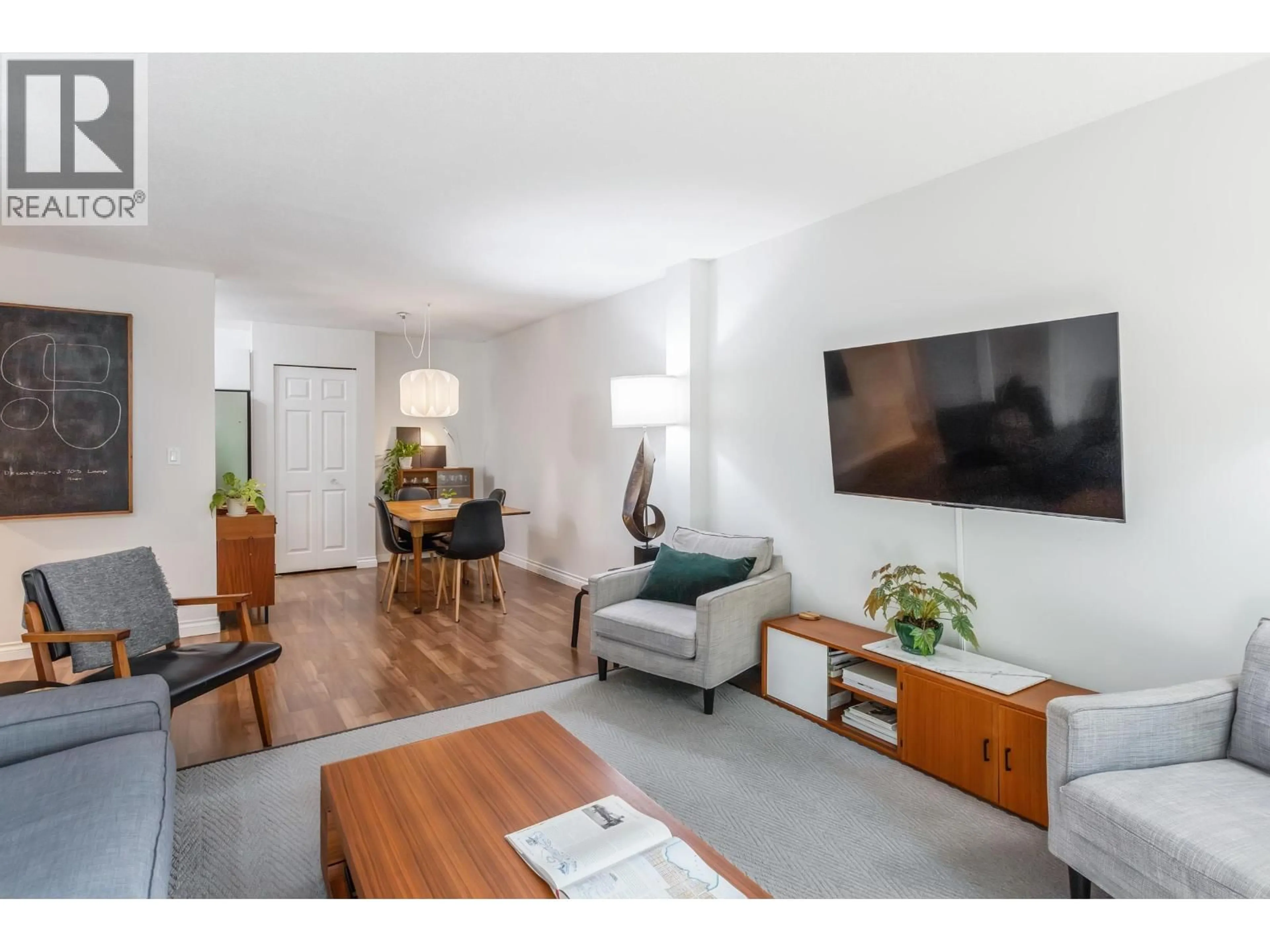 Living room with furniture, wood/laminate floor for 304 - 195 MARY STREET, Port Moody British Columbia V3H2P1