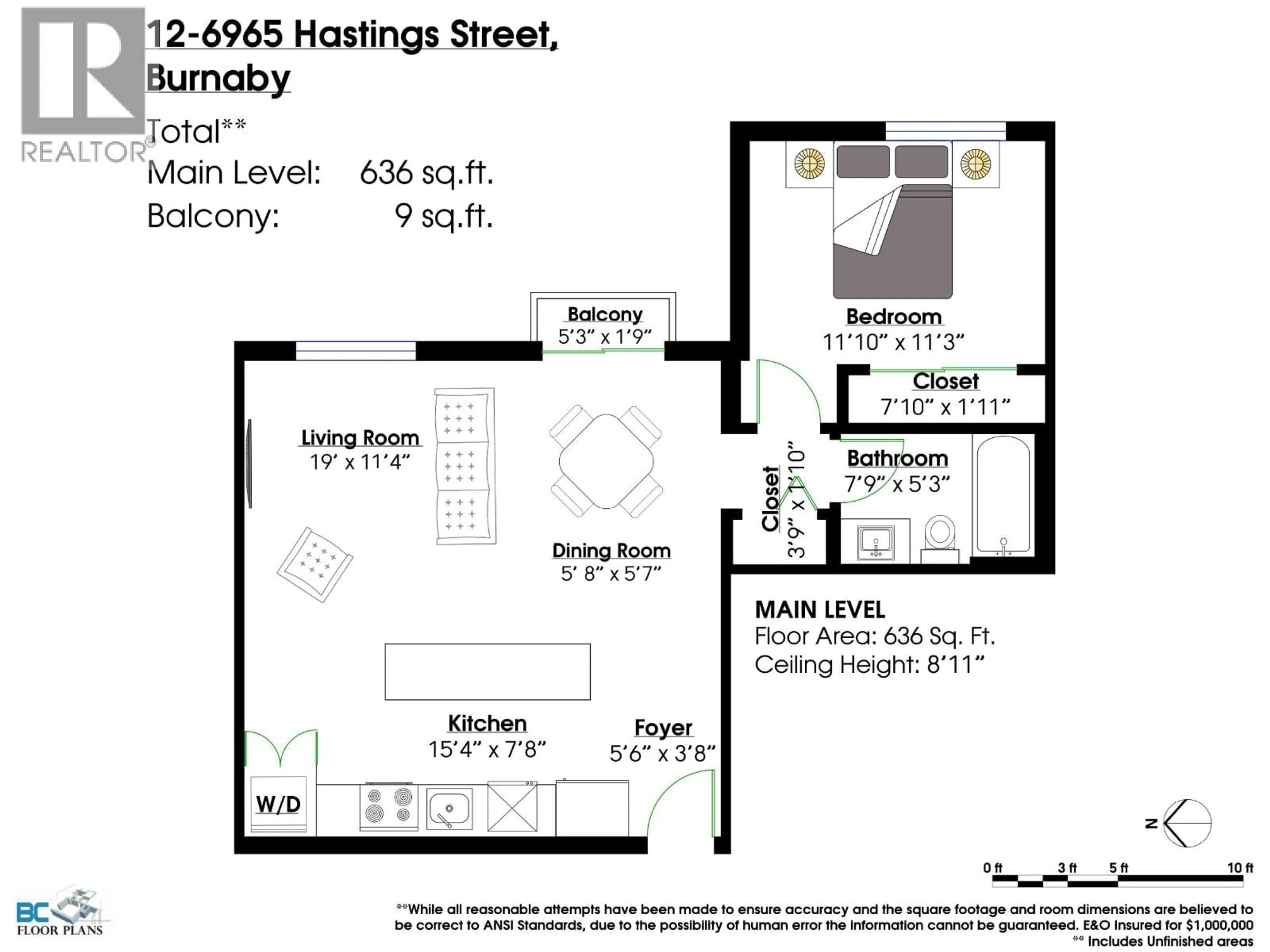 Floor plan for 12 - 6965 HASTINGS STREET, Burnaby British Columbia V5B1S9