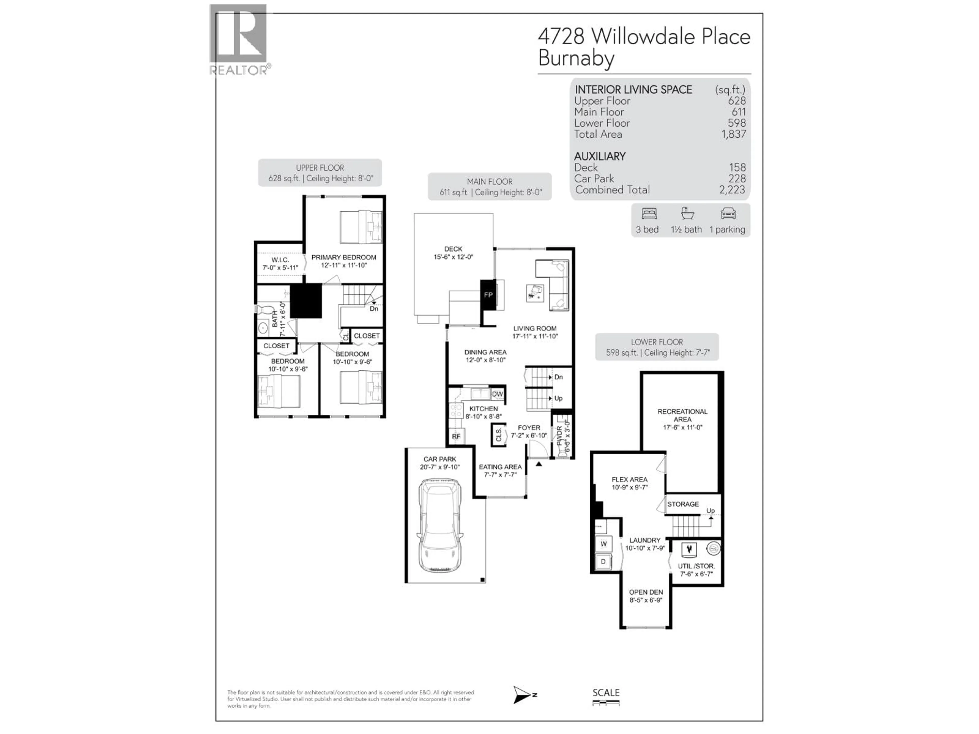 Floor plan for 4728 WILLOWDALE PLACE, Burnaby British Columbia V5G4B4