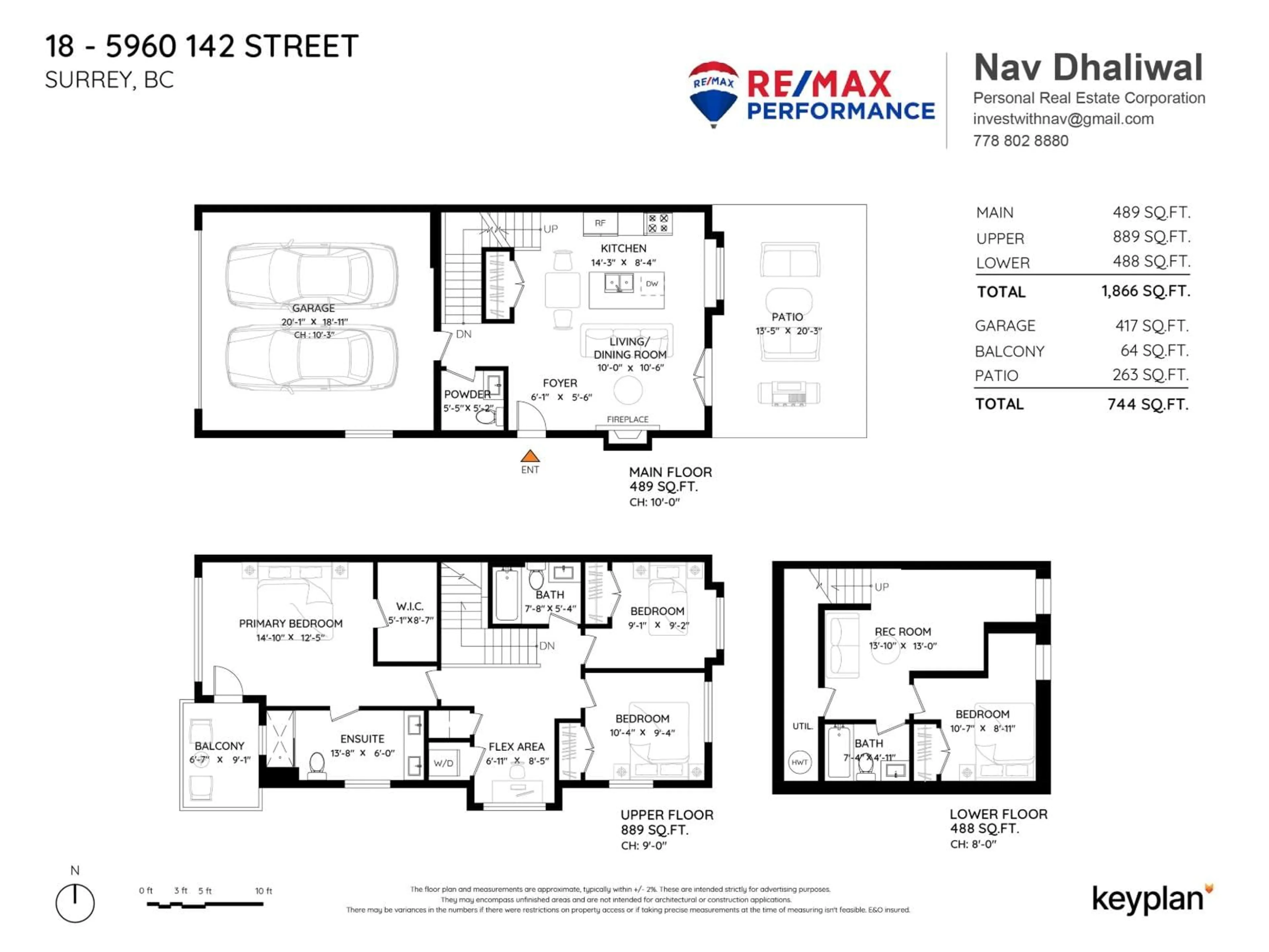 Floor plan for 18 - 5960 142 STREET, Surrey British Columbia V3X1C8