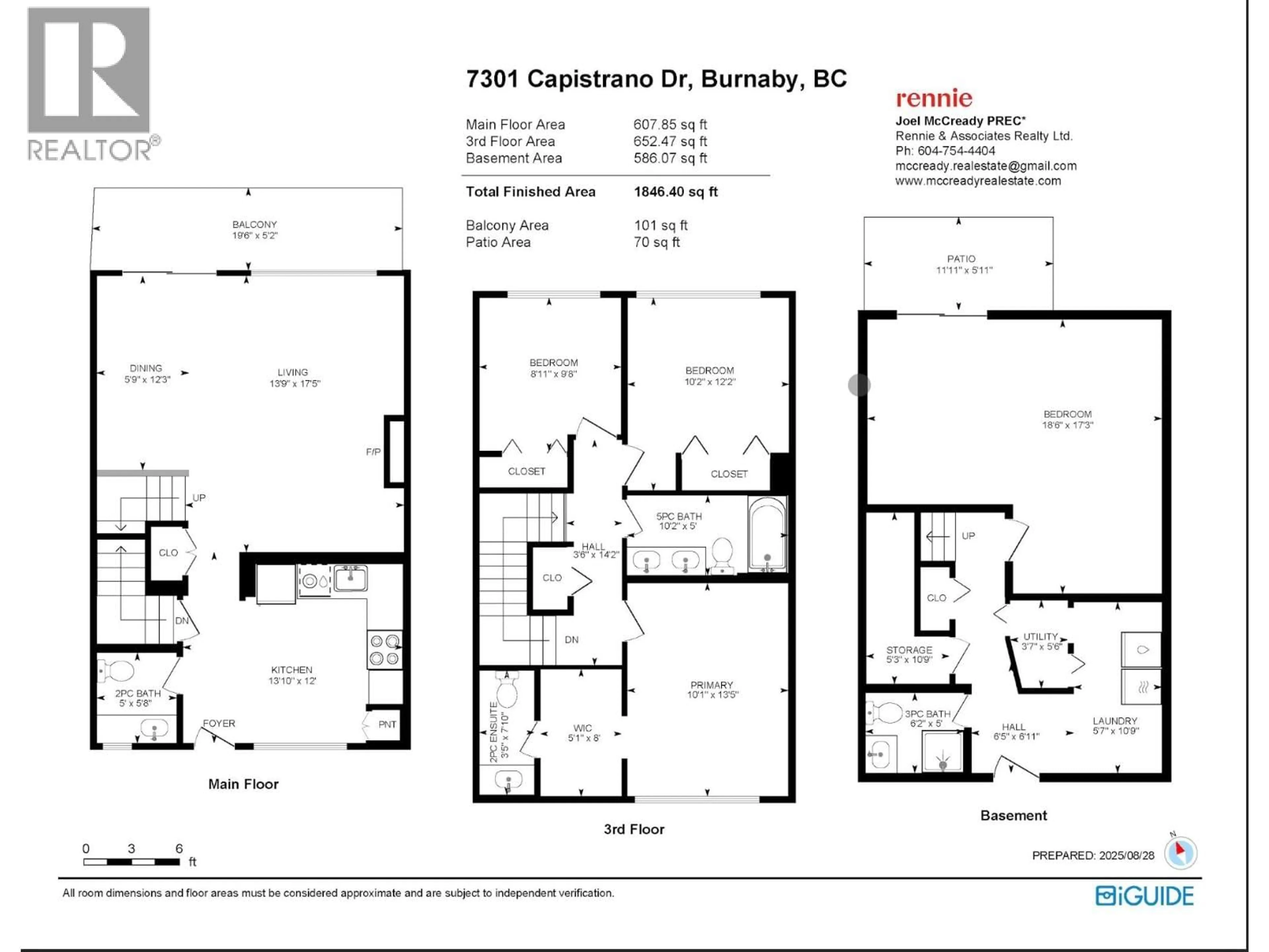 Floor plan for 7301 CAPISTRANO DRIVE, Burnaby British Columbia V5A1P7