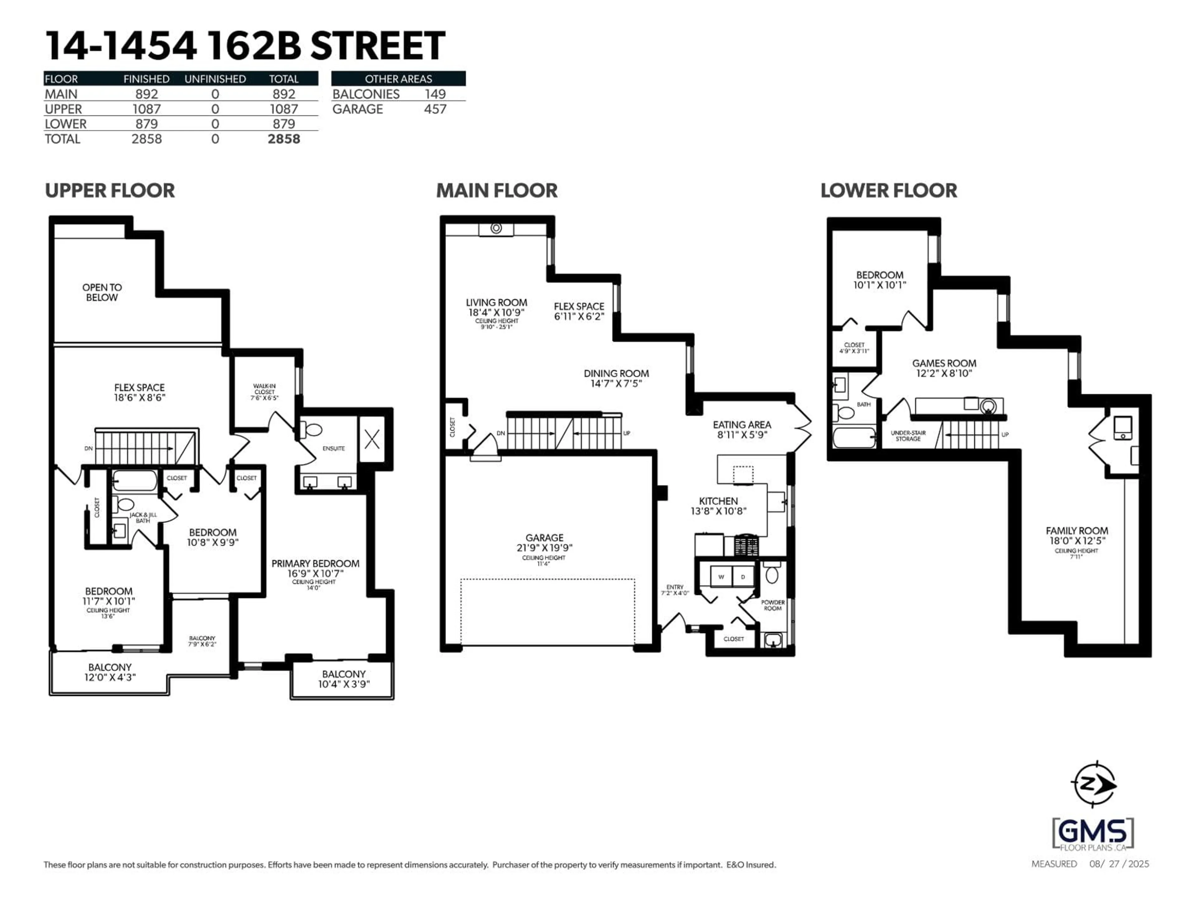 Floor plan for 14 - 1454 162B, Surrey British Columbia V4A9W9